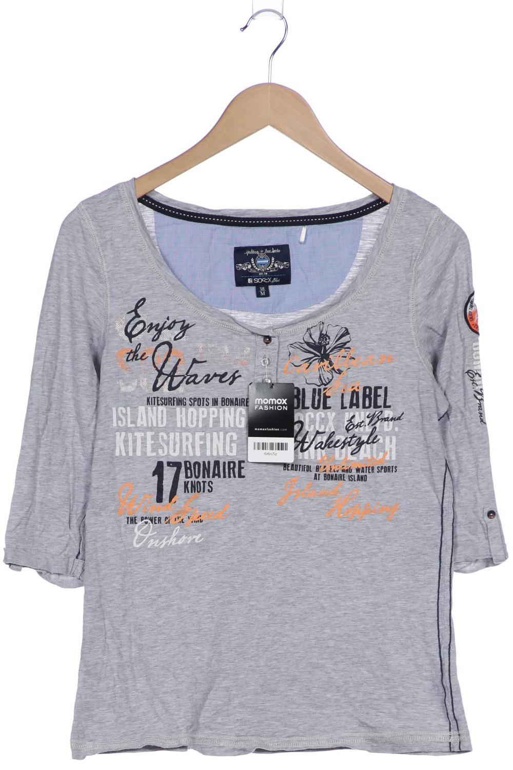 

Soccx Damen Langarmshirt, grau, Gr. 38