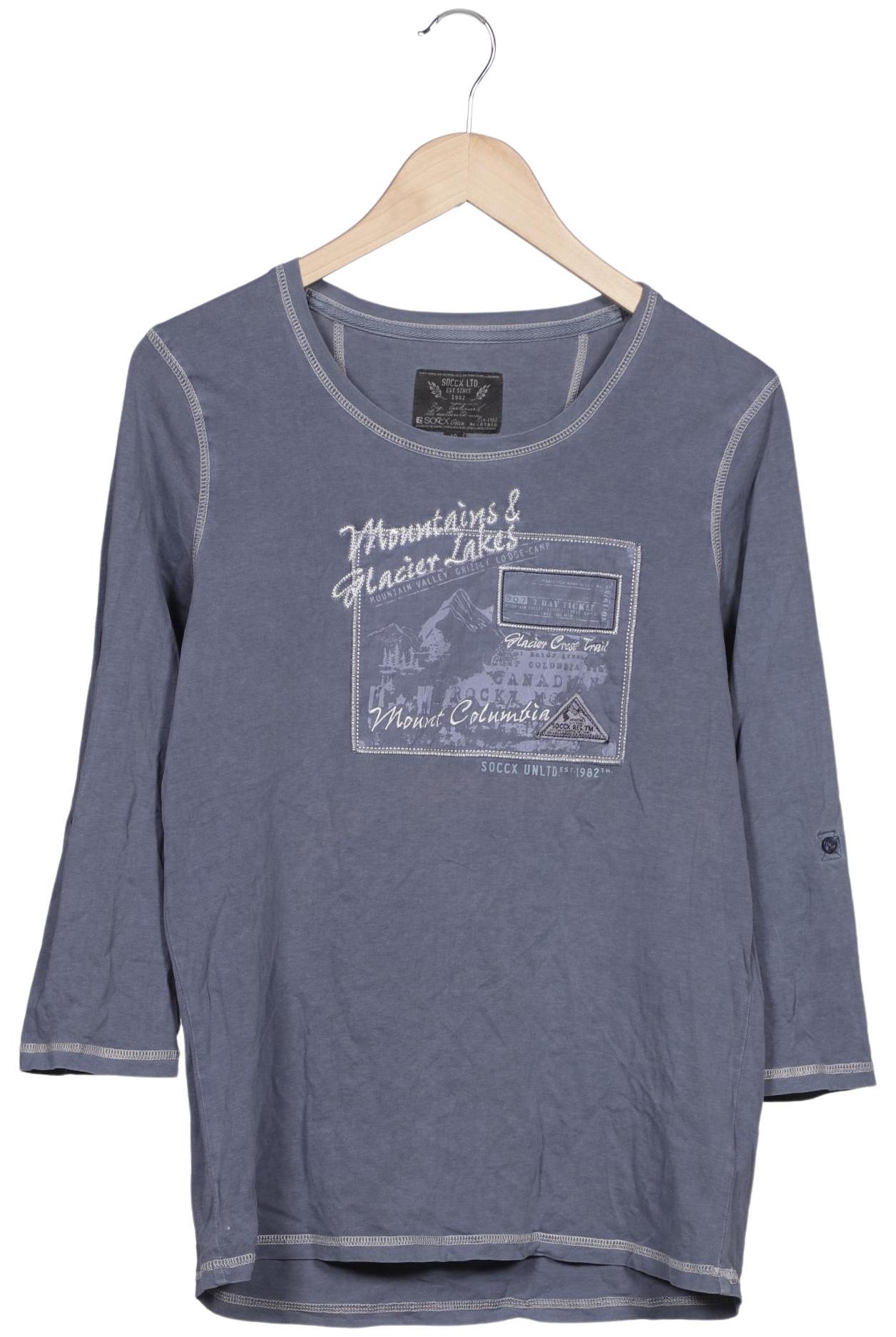 

Soccx Damen Langarmshirt, grau, Gr. 40