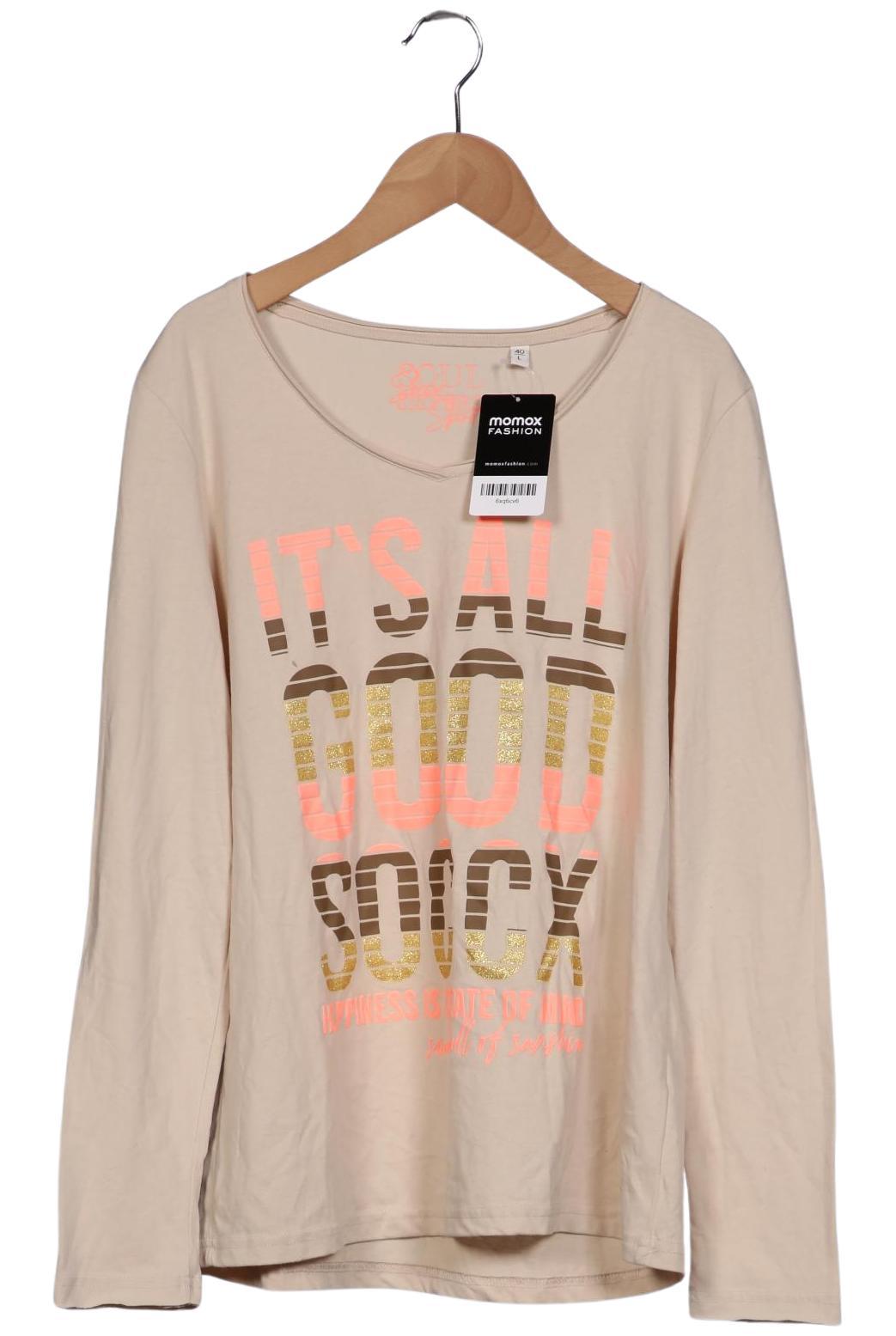 

Soccx Damen Langarmshirt, beige, Gr. 40