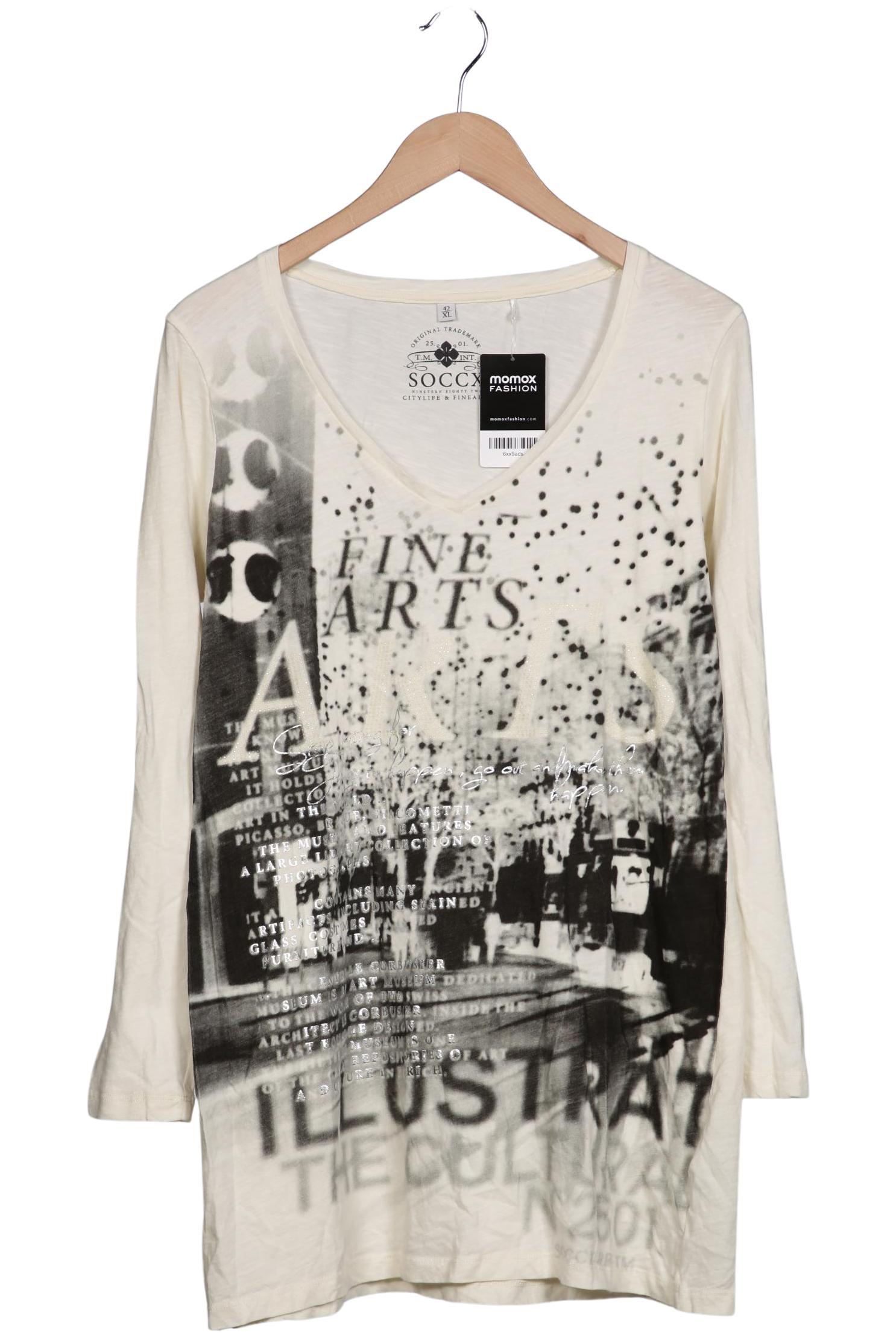 

Soccx Damen Langarmshirt, cremeweiß, Gr. 42