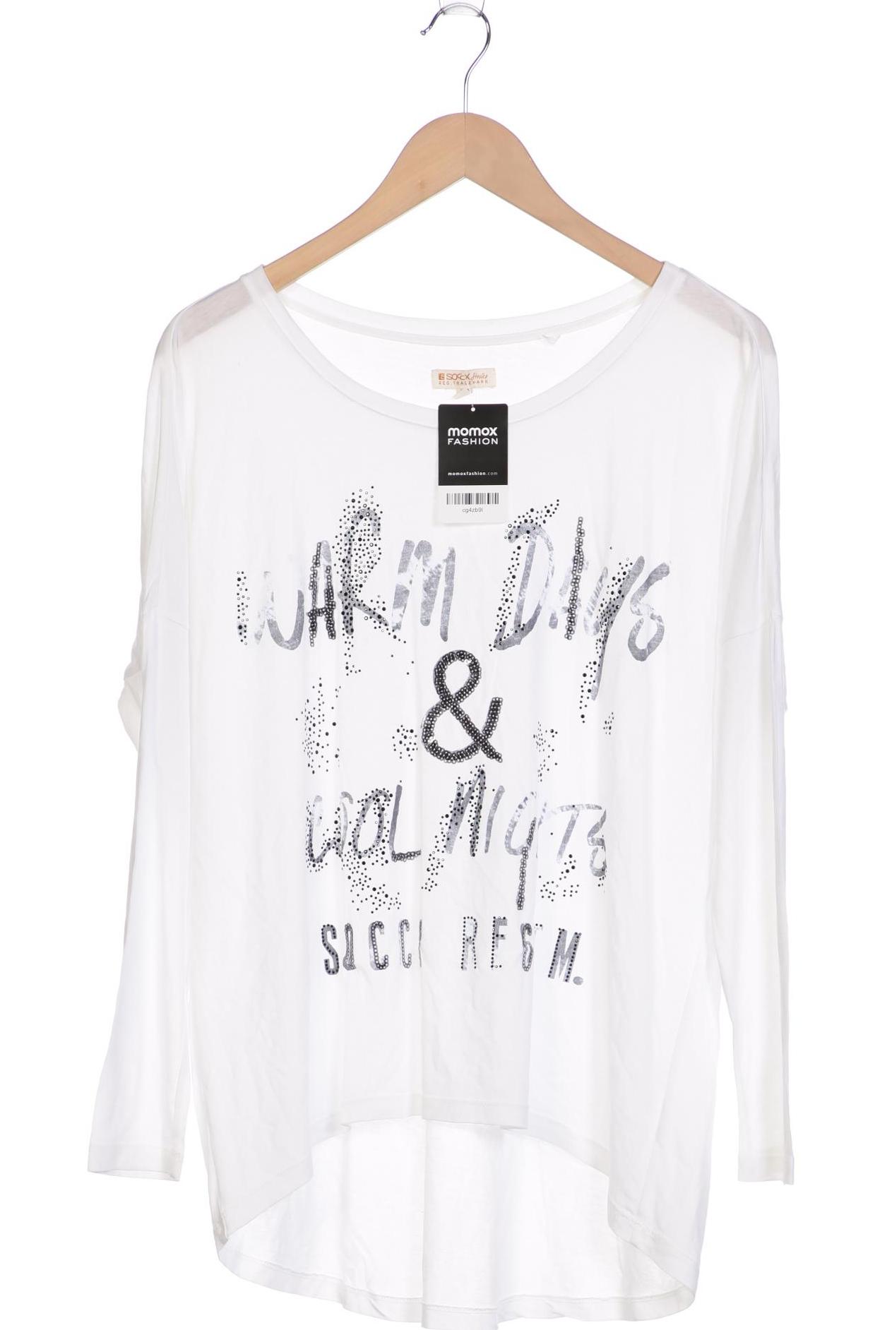 

Soccx Damen Langarmshirt, weiß, Gr. 36