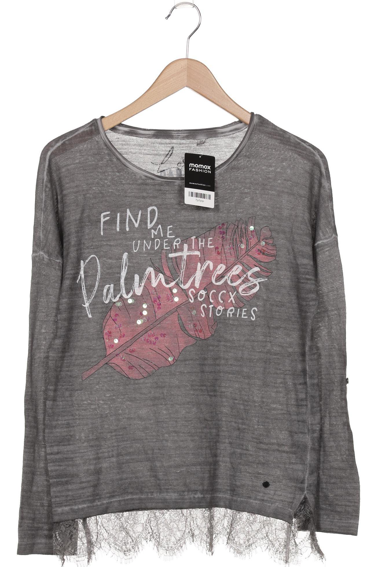 

Soccx Damen Langarmshirt, grau, Gr. 36