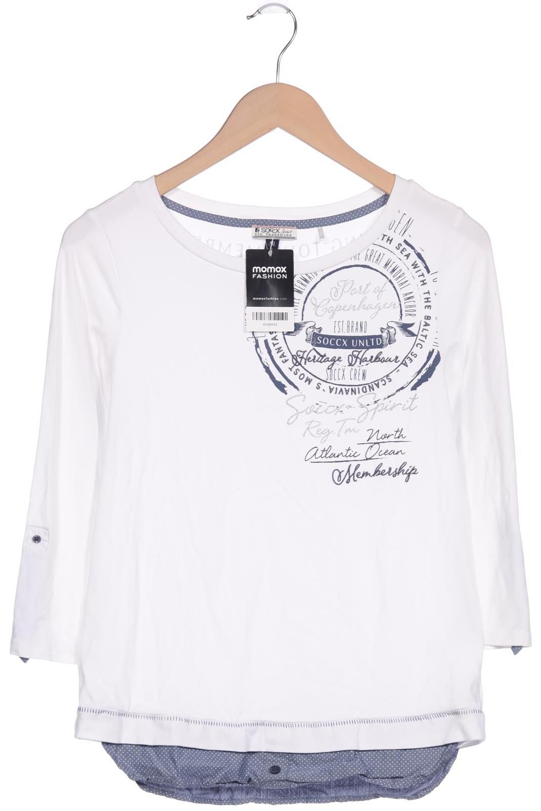 

Soccx Damen Langarmshirt, weiß, Gr. 40