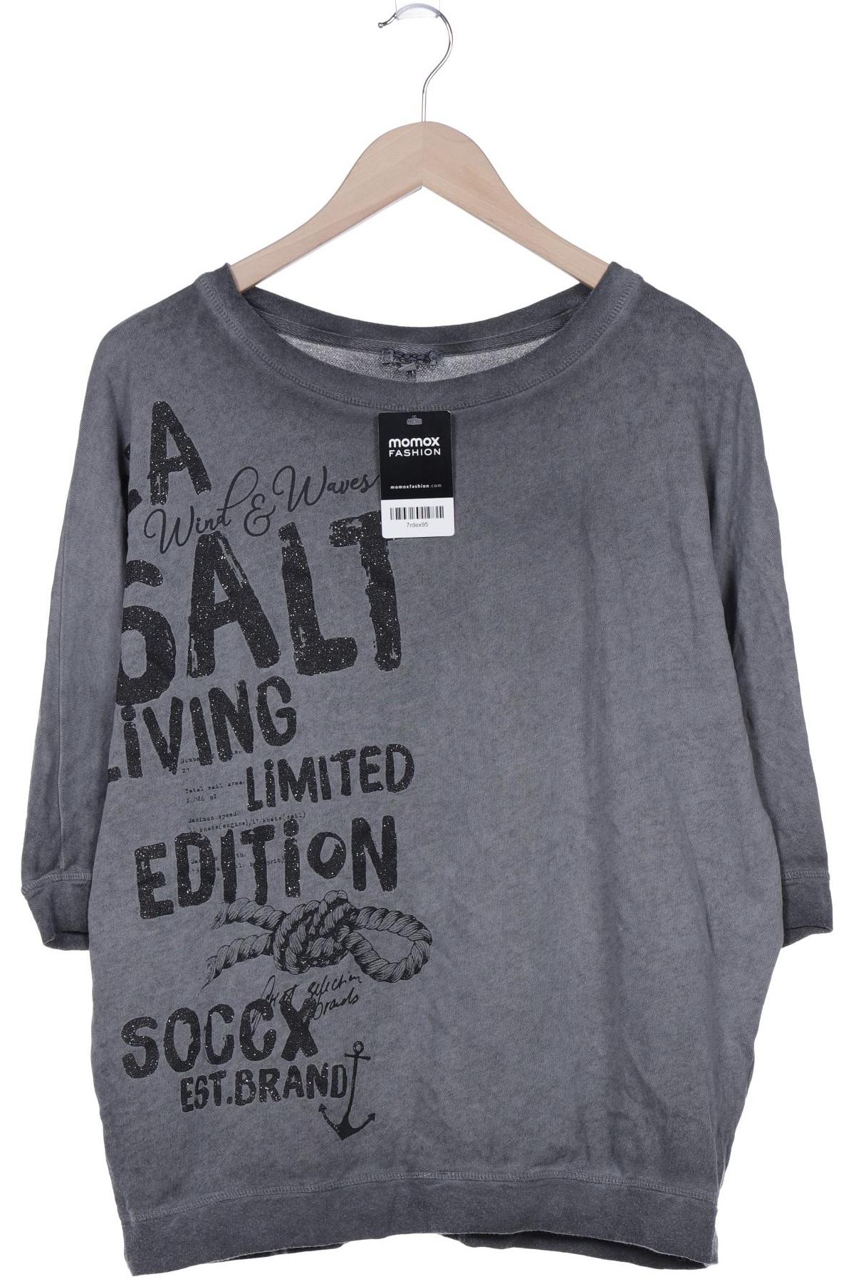 

SOCCX Damen Langarmshirt, grau