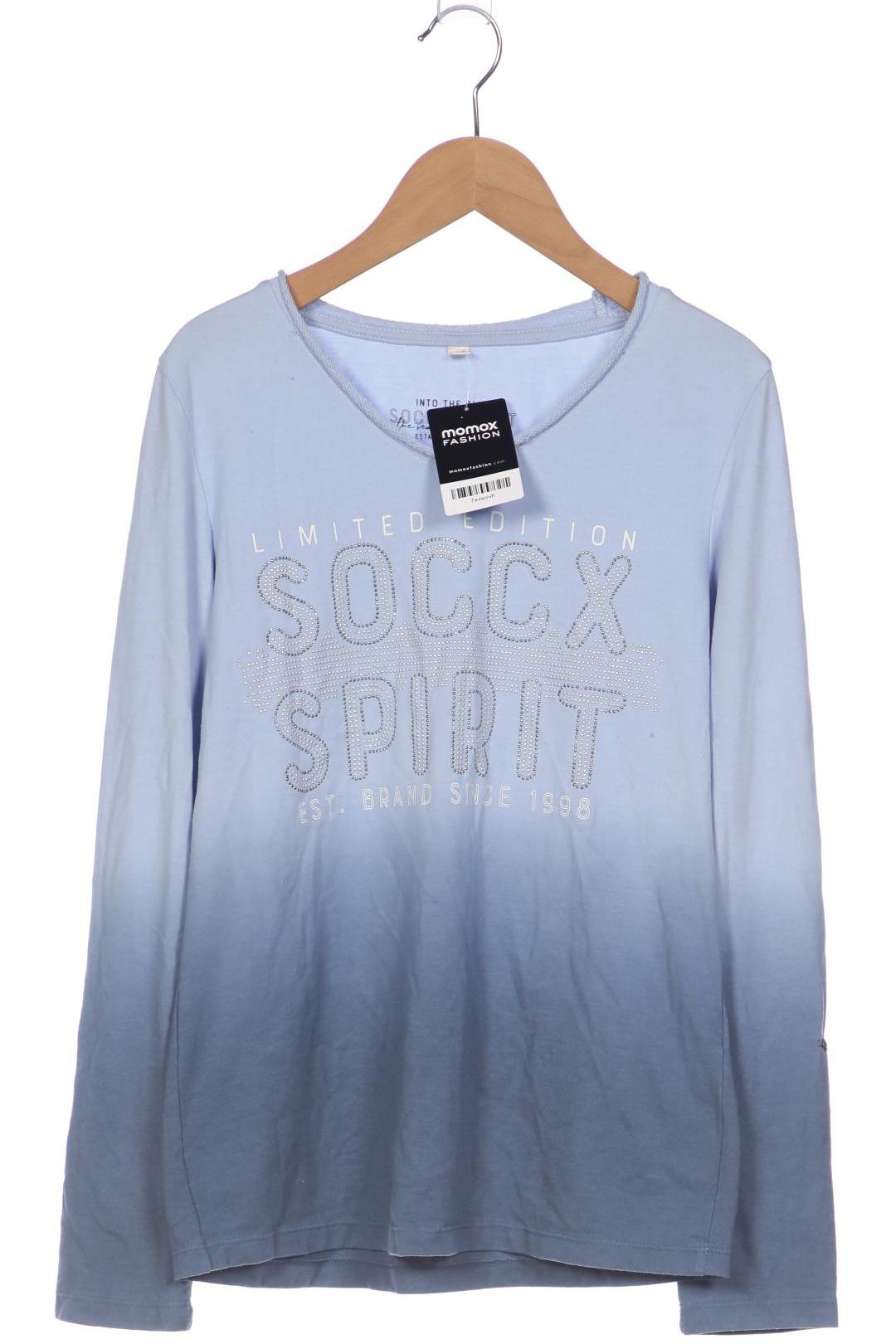 

Soccx Damen Langarmshirt, blau, Gr. 36