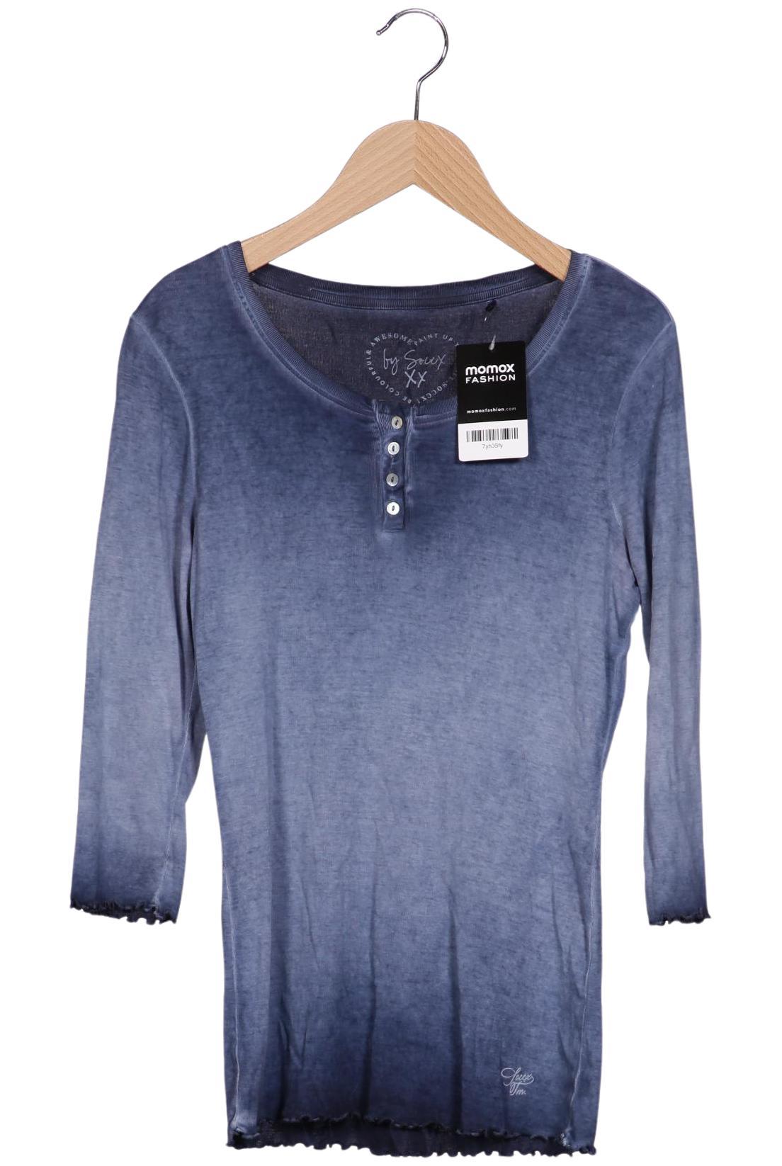 

Soccx Damen Langarmshirt, blau, Gr. 36