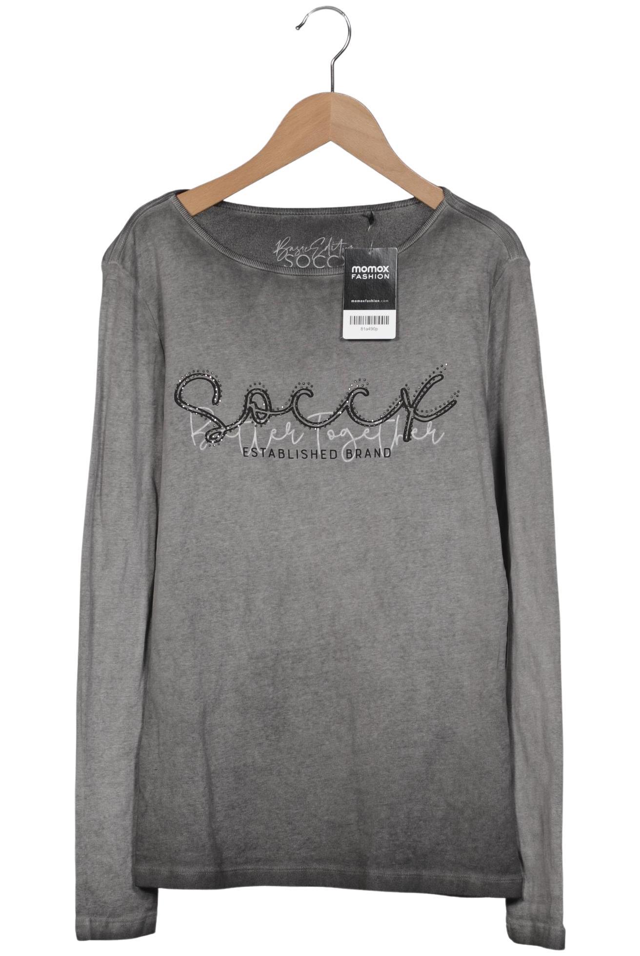 

Soccx Damen Langarmshirt, grau, Gr. 38