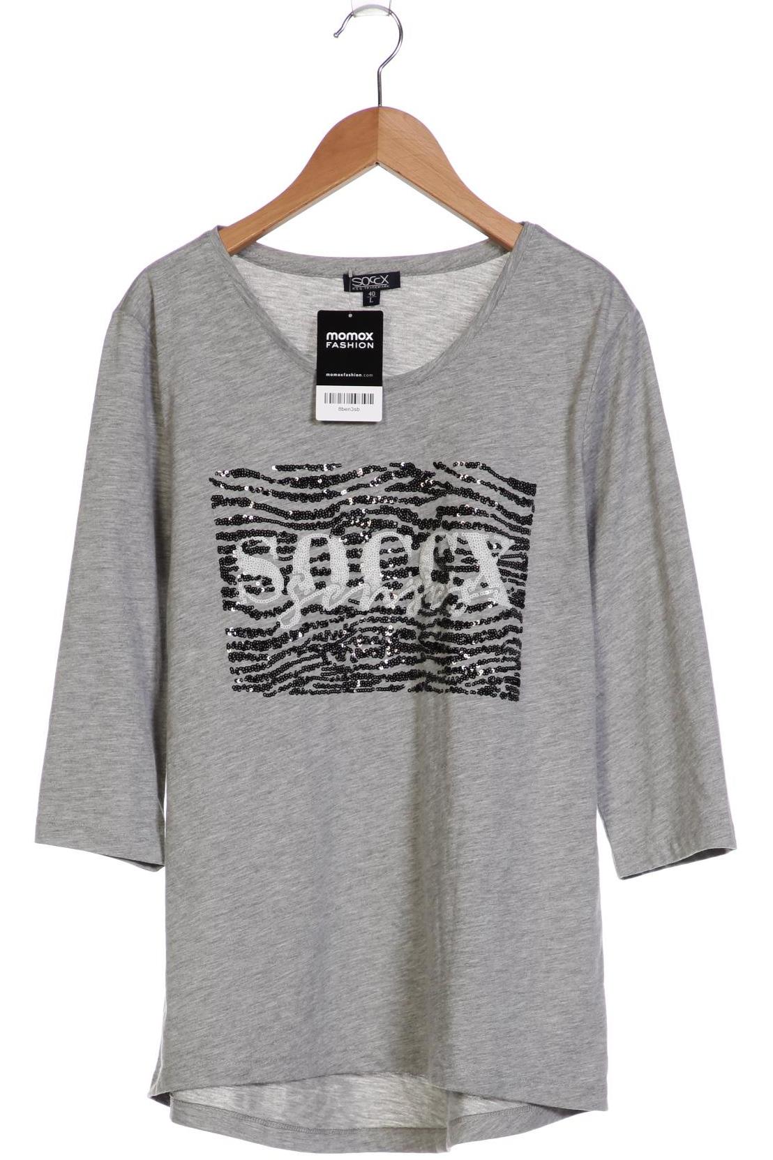 

Soccx Damen Langarmshirt, grau, Gr. 40