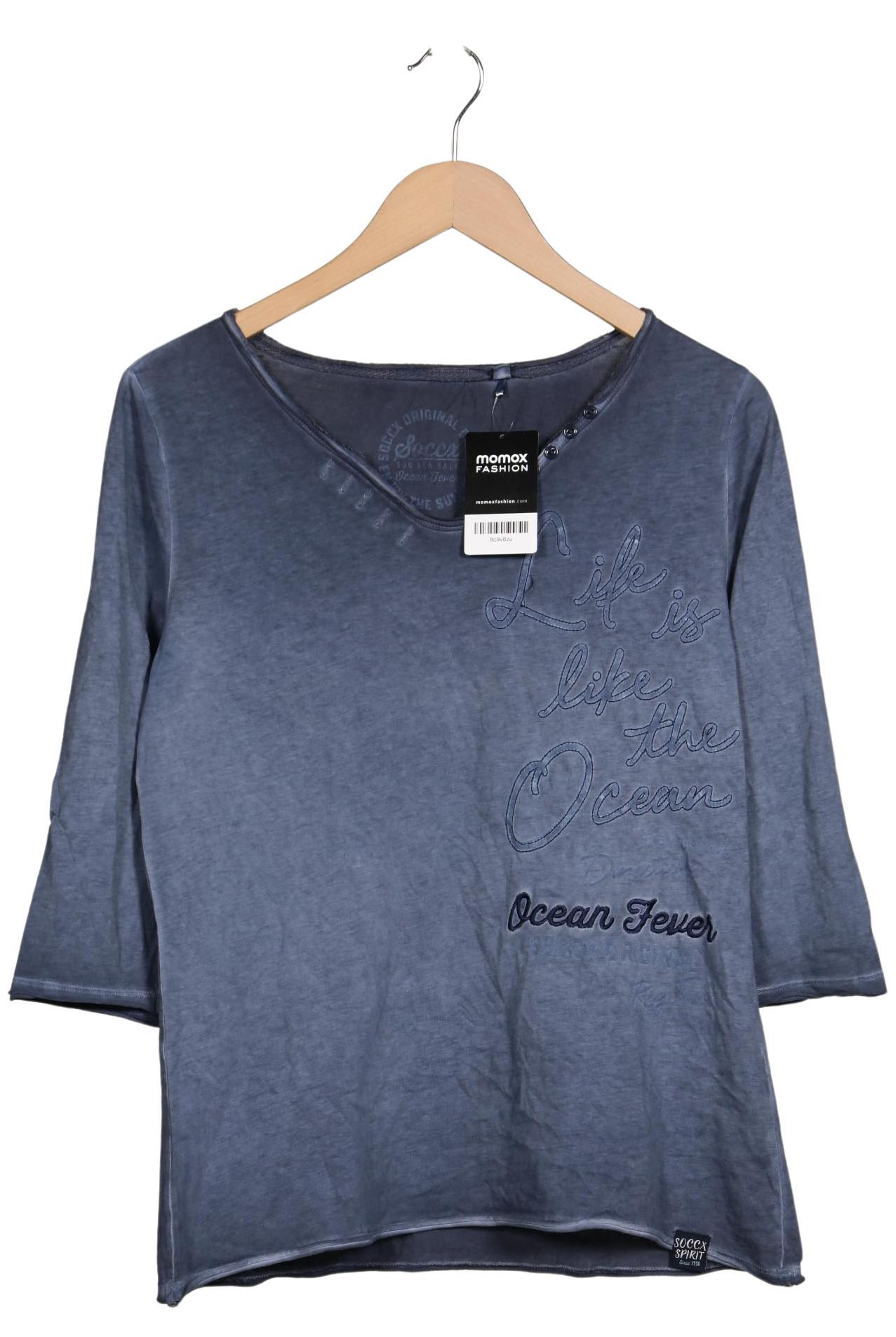 

Soccx Damen Langarmshirt, blau, Gr. 40