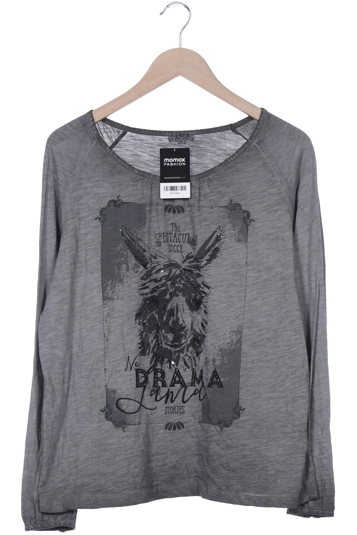

Soccx Damen Langarmshirt, grau, Gr. 38