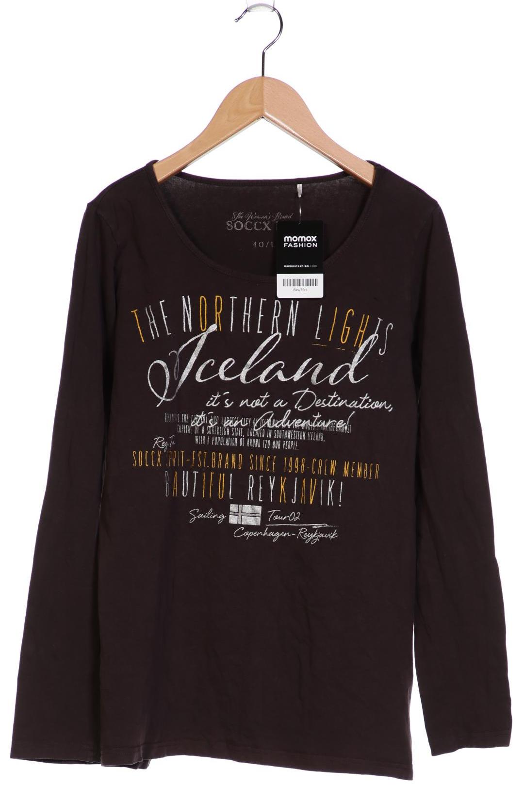 

Soccx Damen Langarmshirt, braun, Gr. 40