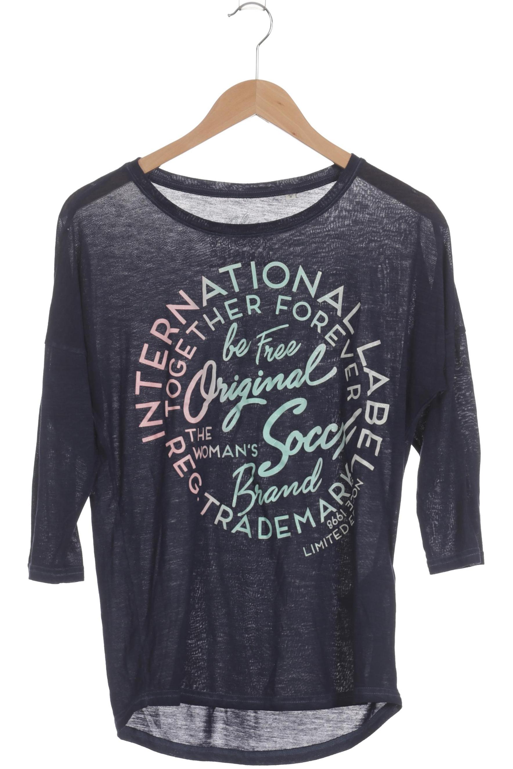 

Soccx Damen Langarmshirt, blau, Gr. 36