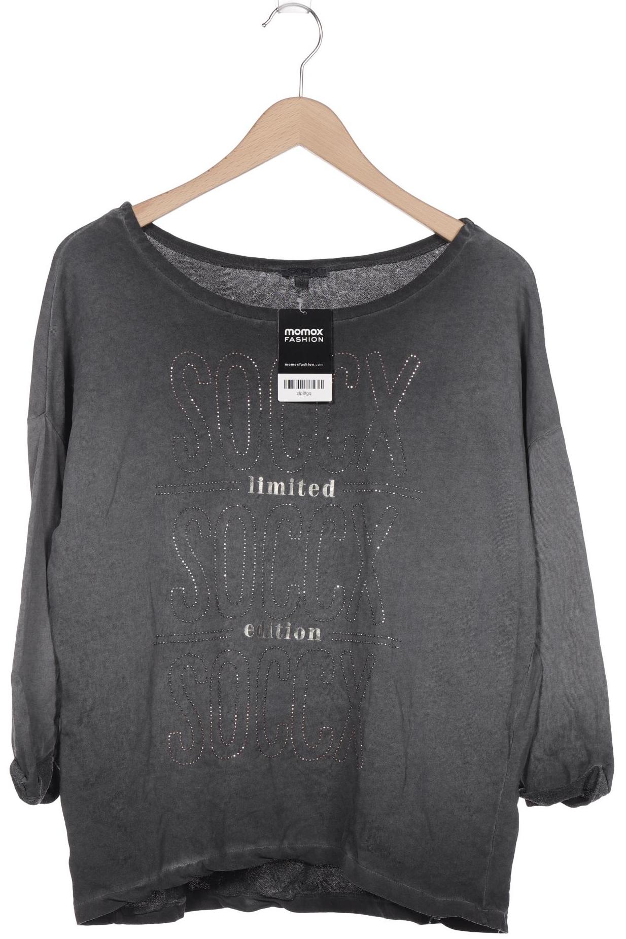 

Soccx Damen Langarmshirt, grau, Gr. 38