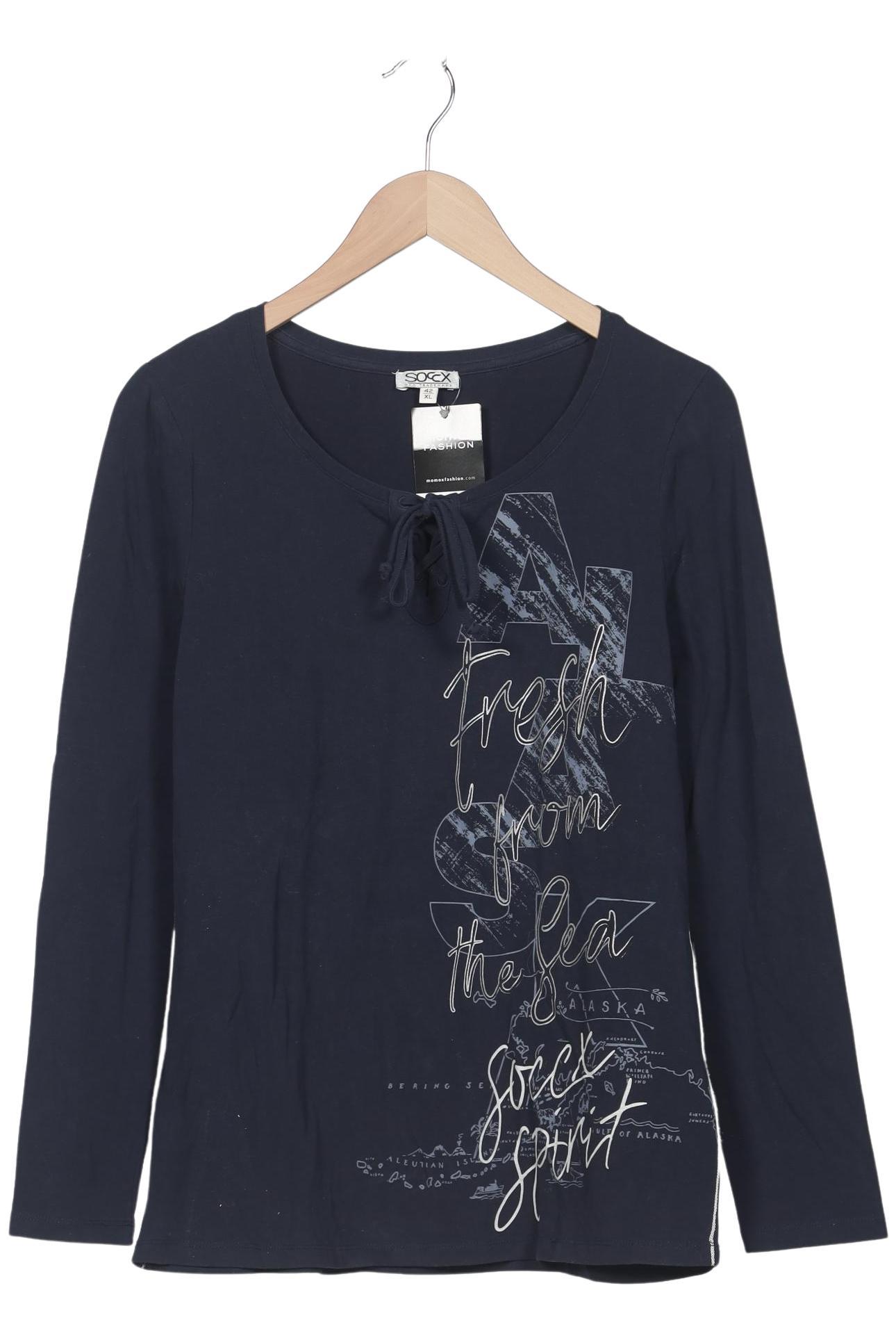

Soccx Damen Langarmshirt, marineblau, Gr. 42