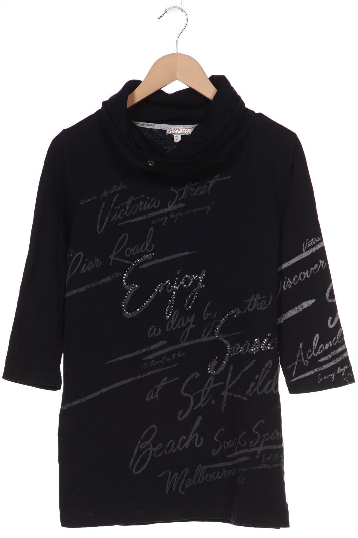 

SOCCX Damen Langarmshirt, marineblau