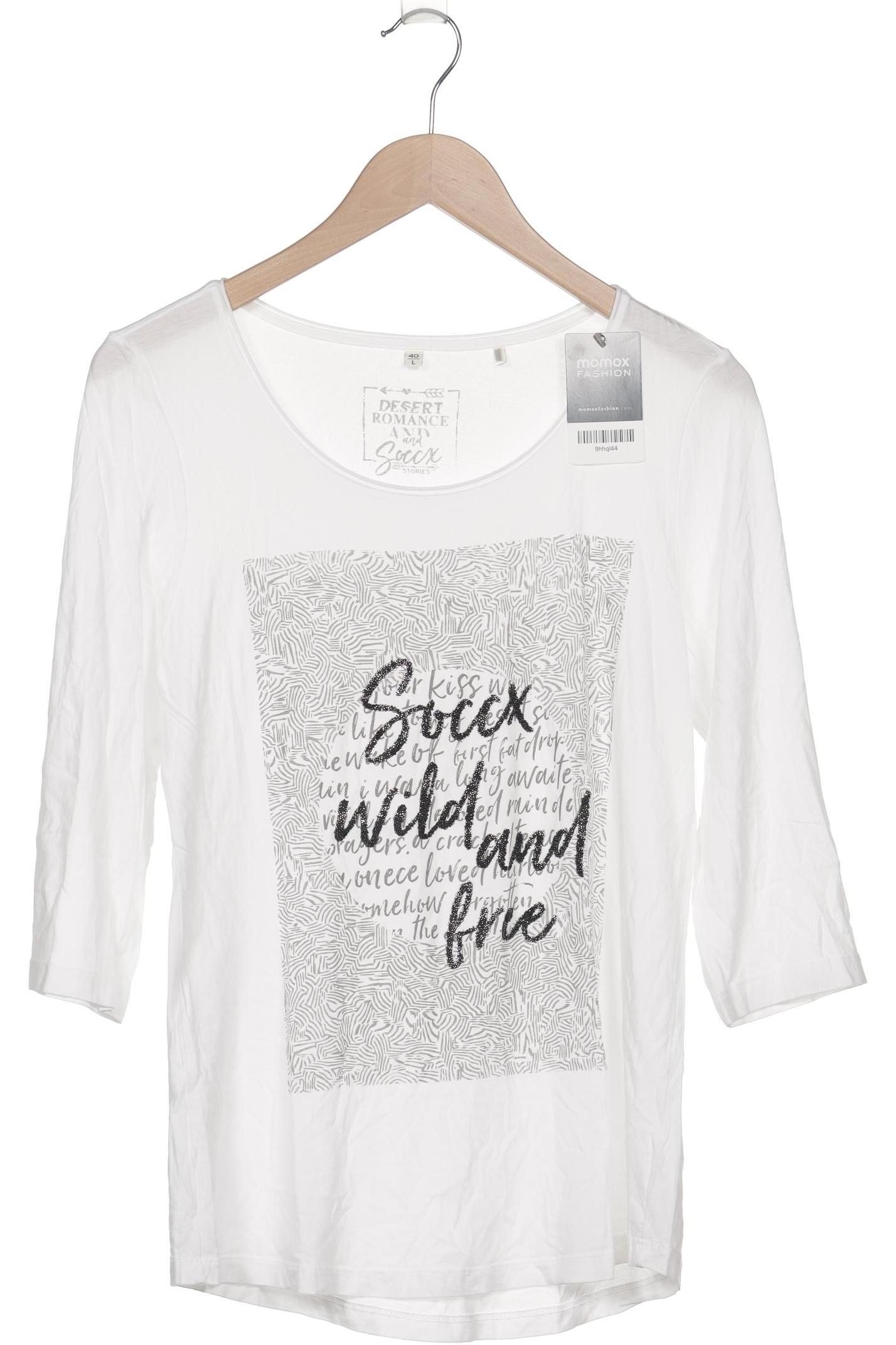 

Soccx Damen Langarmshirt, weiß, Gr. 40