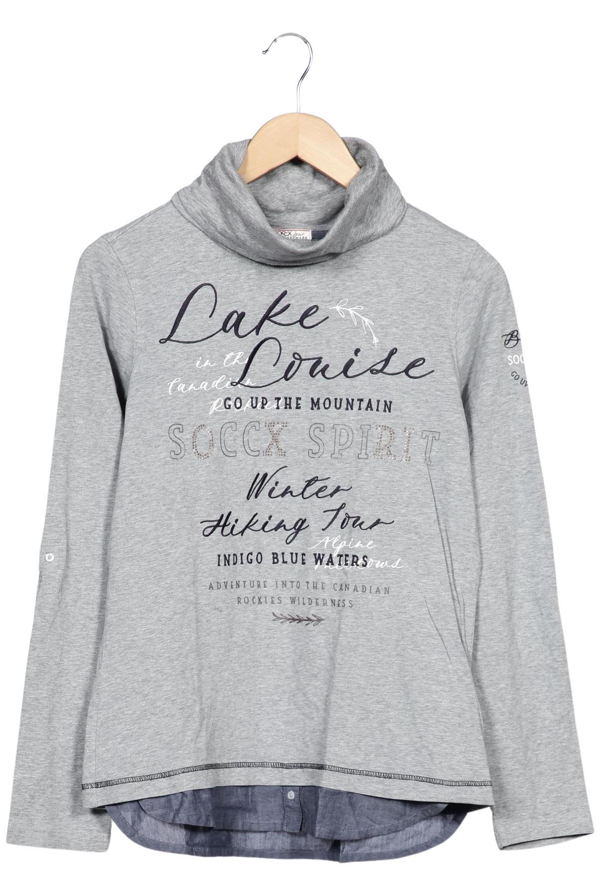 

Soccx Damen Langarmshirt, grau, Gr. 38