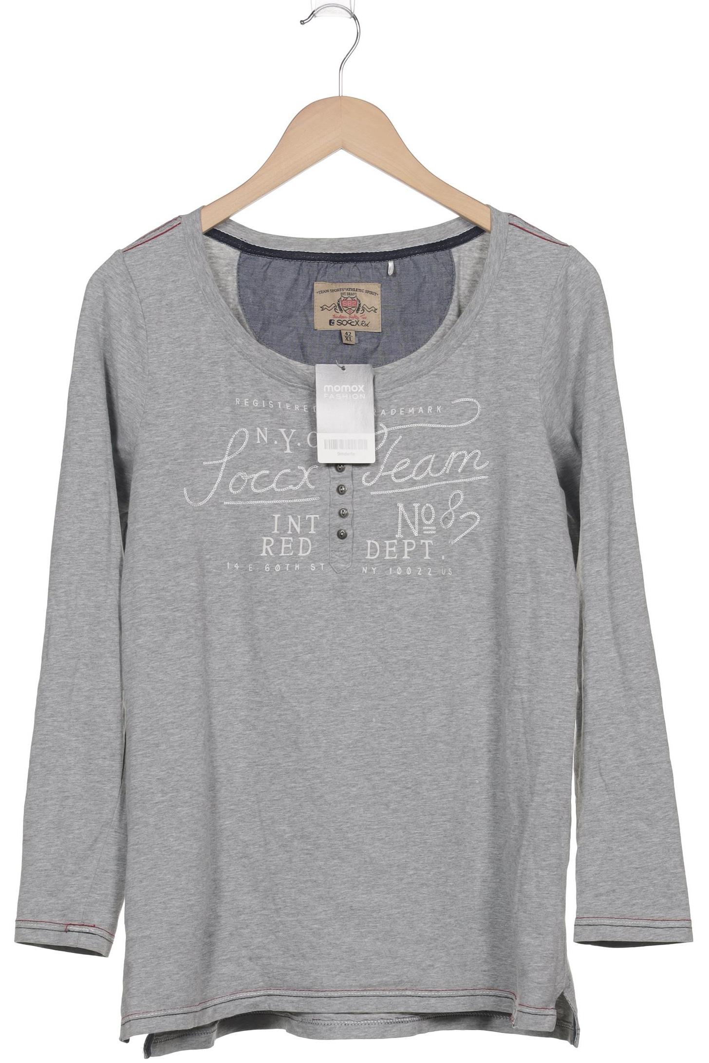 

Soccx Damen Langarmshirt, grau, Gr. 42