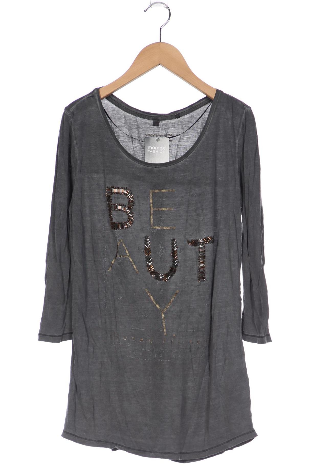 

Soccx Damen Langarmshirt, grau, Gr. 36