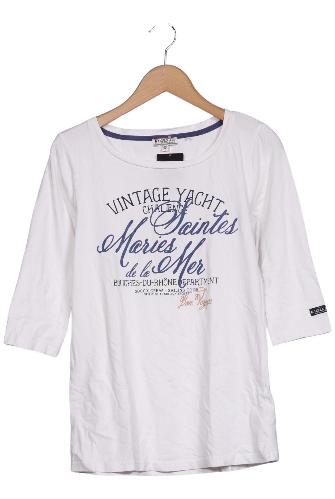 

Soccx Damen Langarmshirt, weiß, Gr. 38