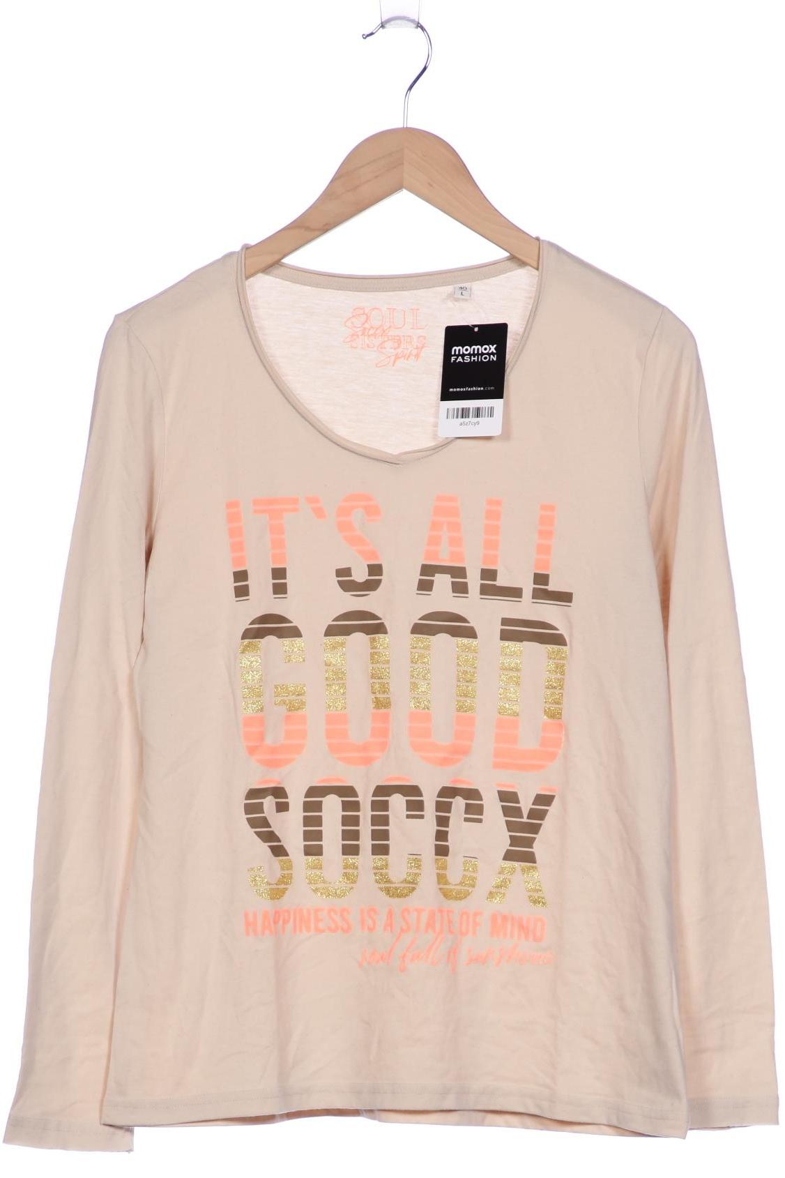 

Soccx Damen Langarmshirt, beige, Gr. 40