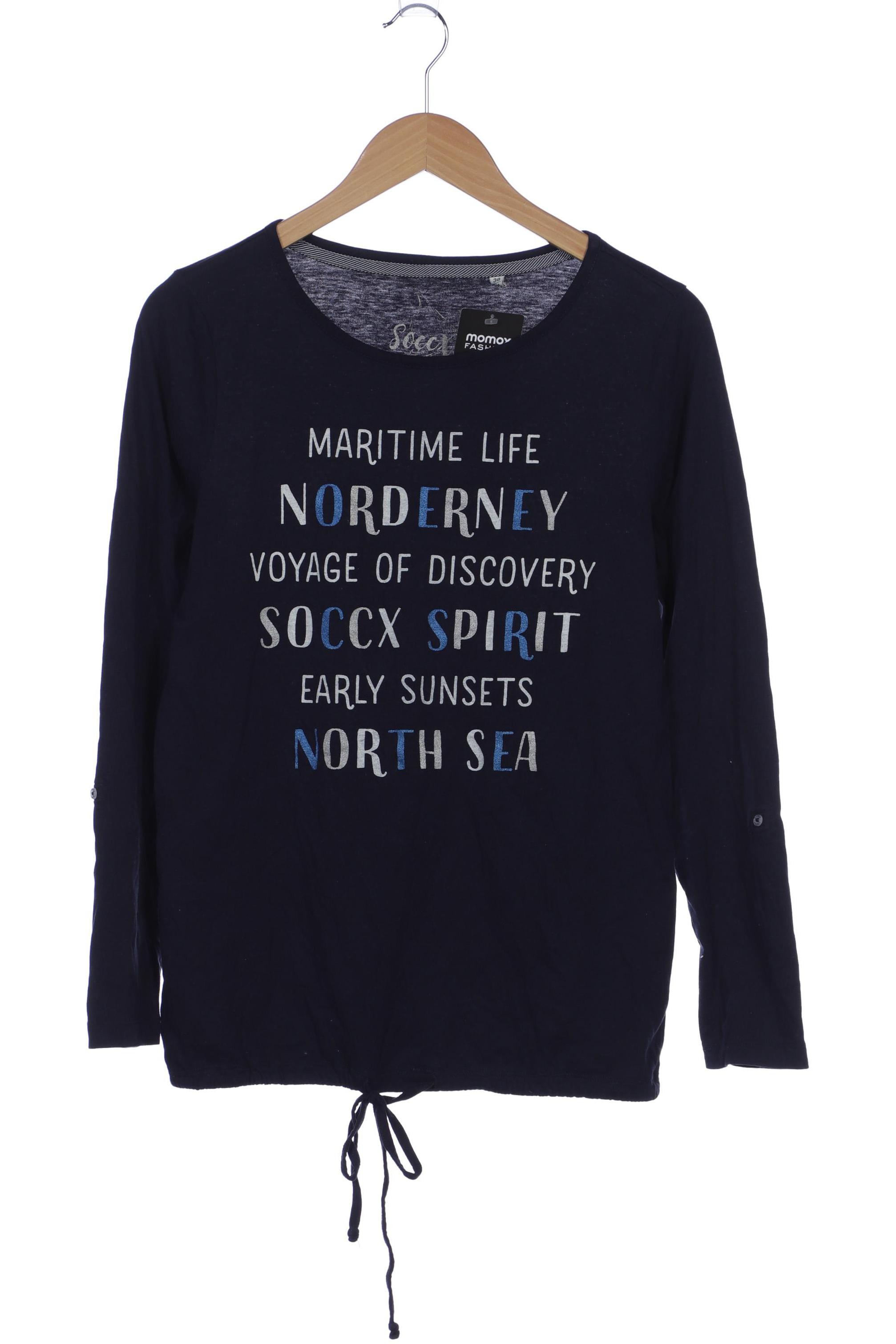 

Soccx Damen Langarmshirt, blau, Gr. 38