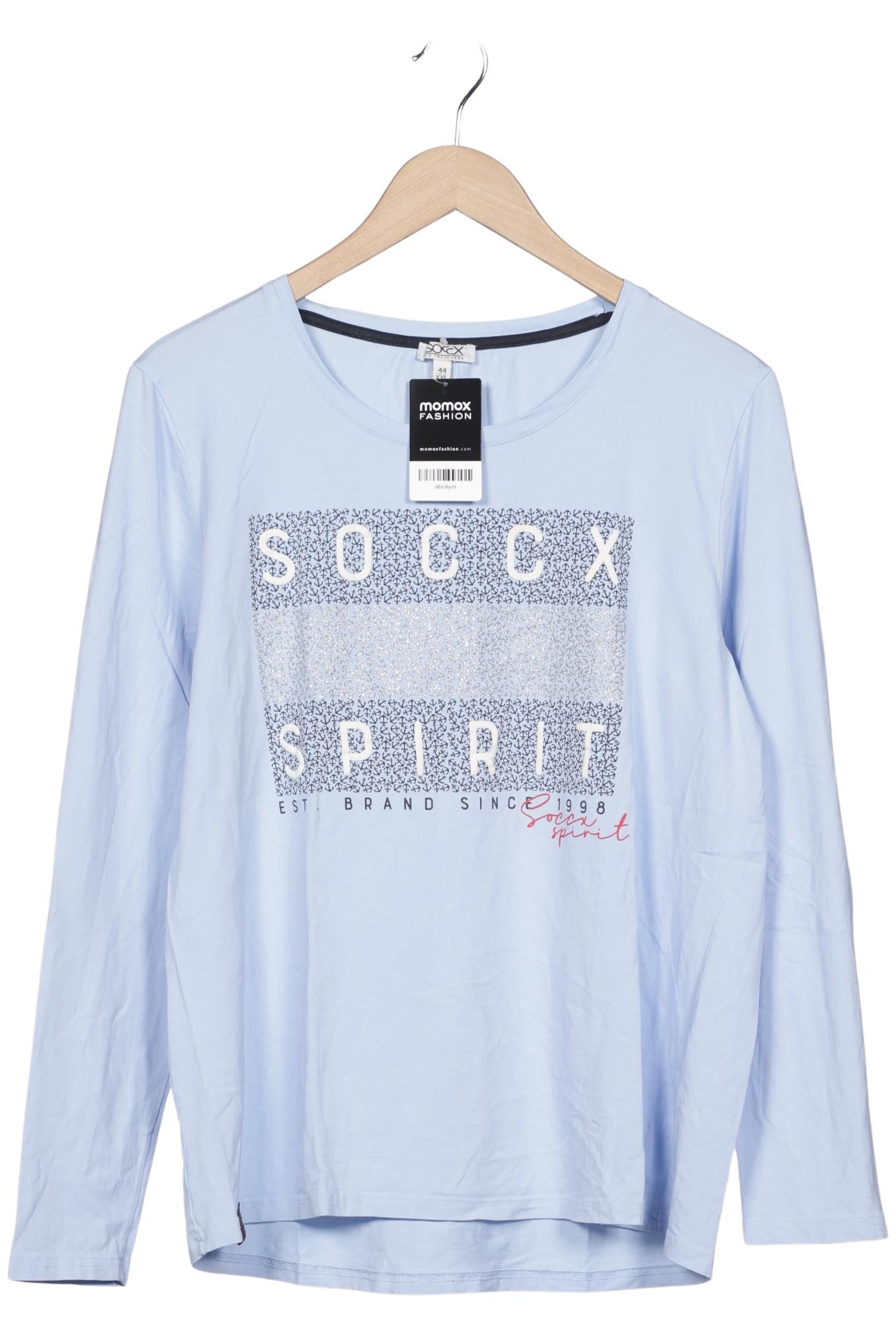 

Soccx Damen Langarmshirt, hellblau, Gr. 44