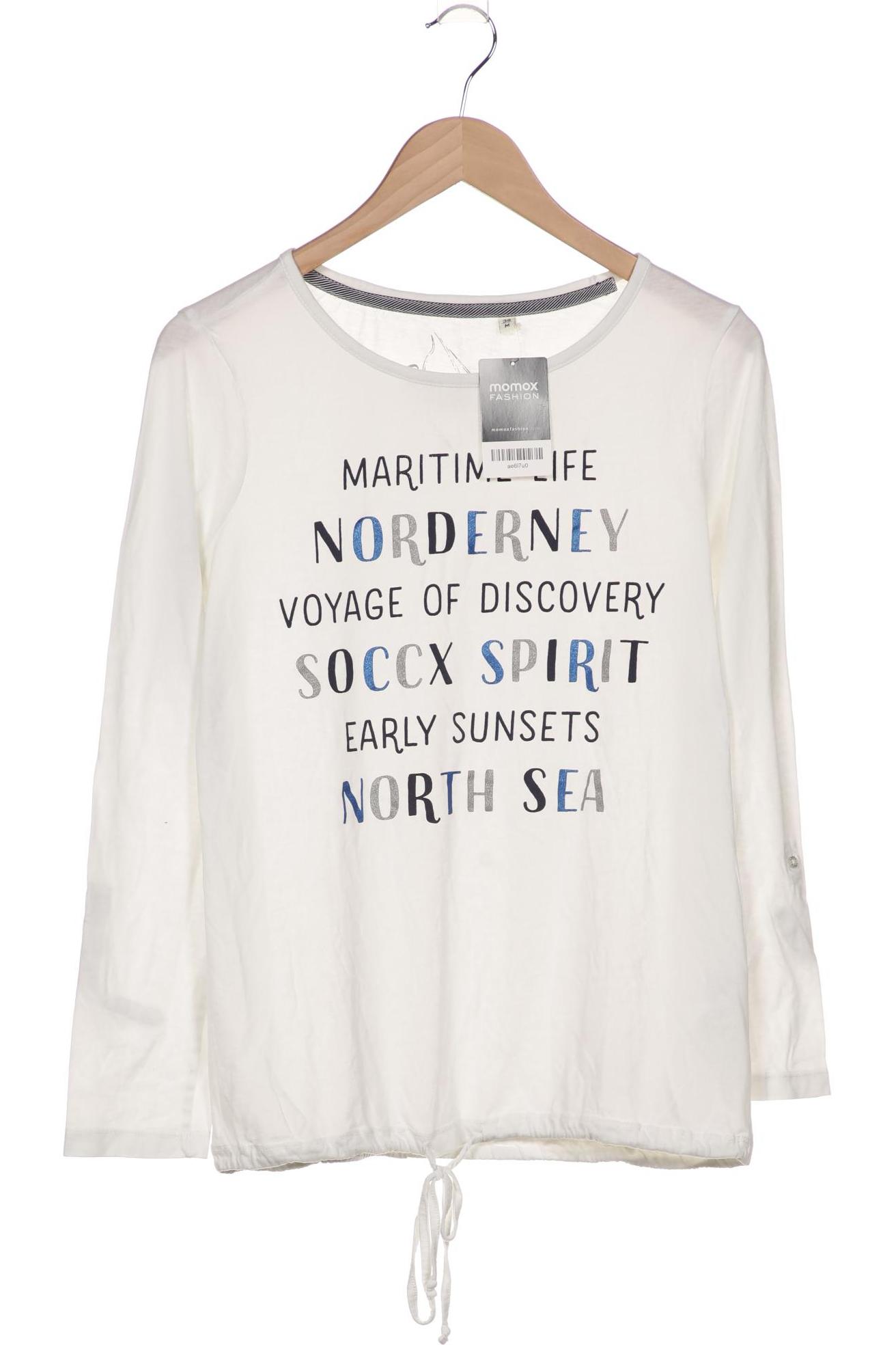

Soccx Damen Langarmshirt, weiß, Gr. 38