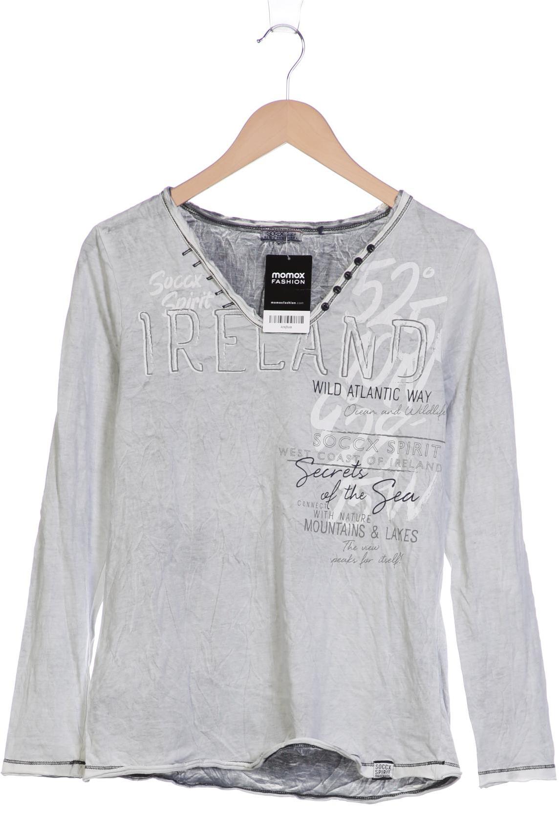 

Soccx Damen Langarmshirt, grau, Gr. 38