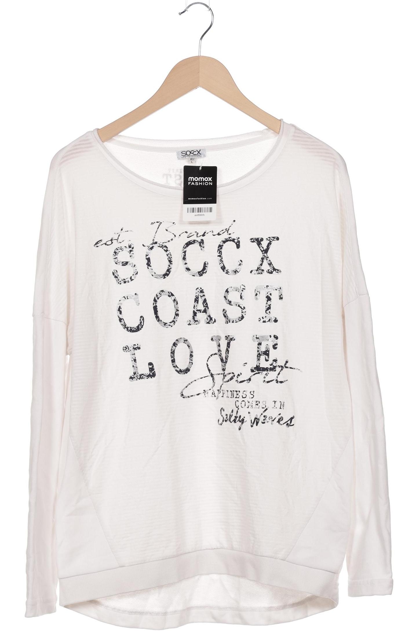 

Soccx Damen Langarmshirt, weiß, Gr. 40