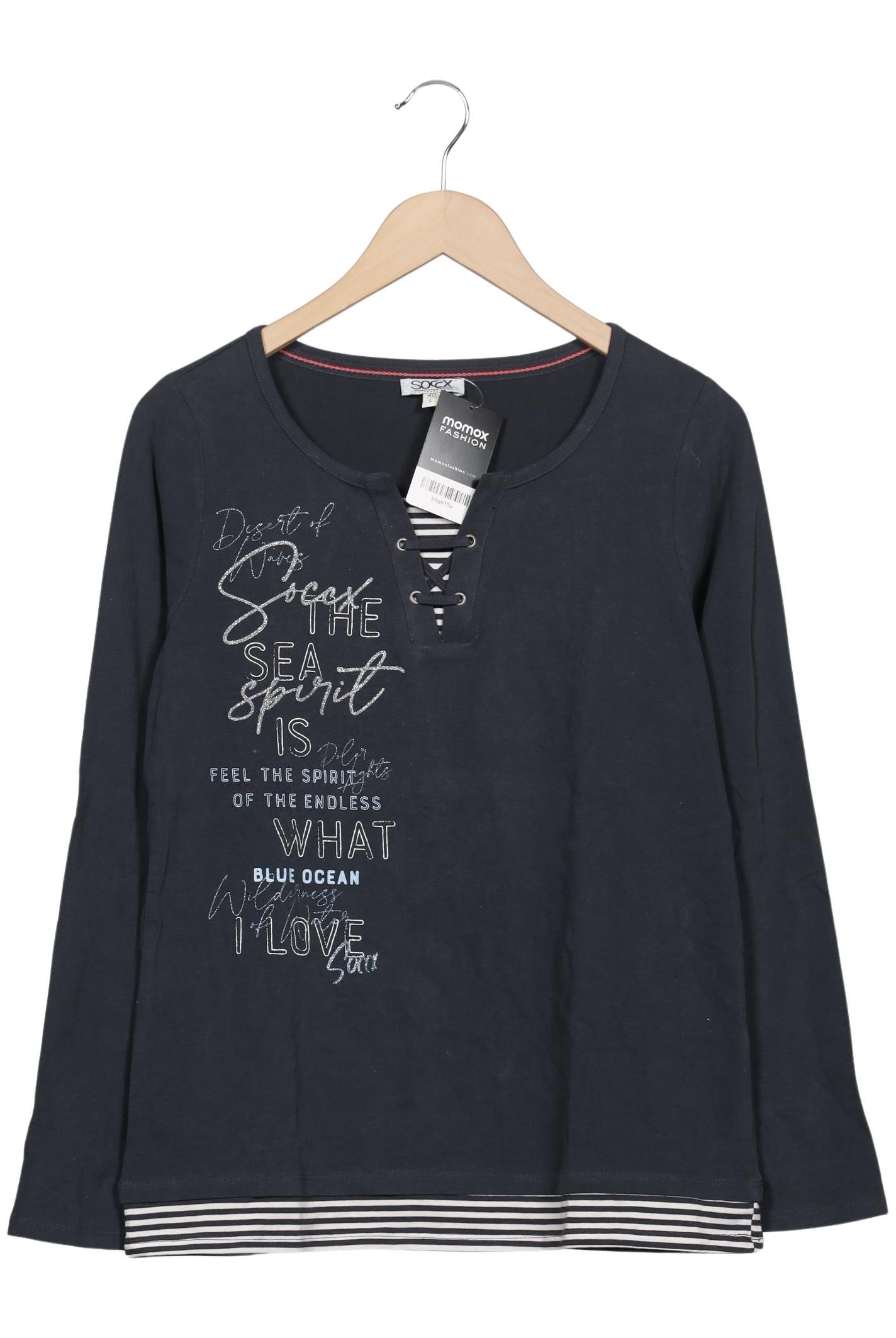 

Soccx Damen Langarmshirt, marineblau, Gr. 40