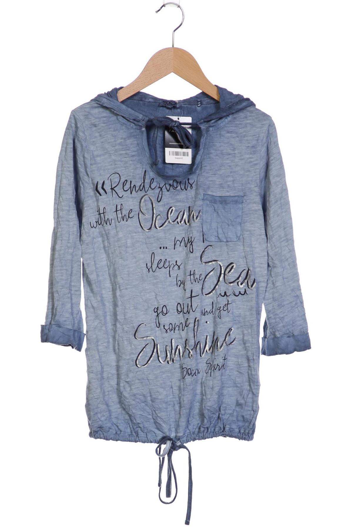 

Soccx Damen Langarmshirt, blau, Gr. 34