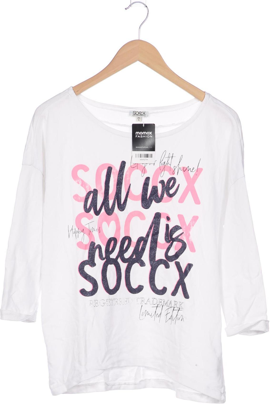 

Soccx Damen Langarmshirt, weiß, Gr. 36