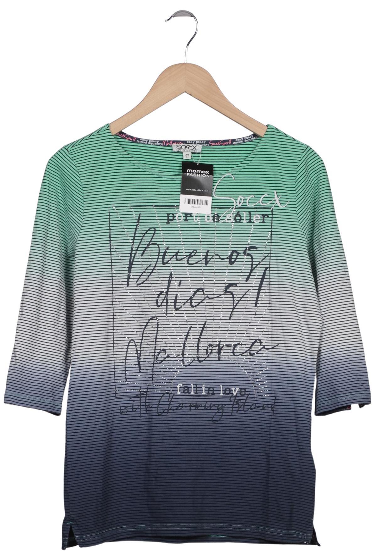 

Soccx Damen Langarmshirt, grün, Gr. 38