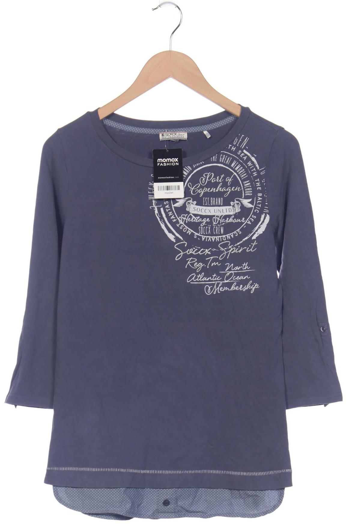 

Soccx Damen Langarmshirt, marineblau, Gr. 38