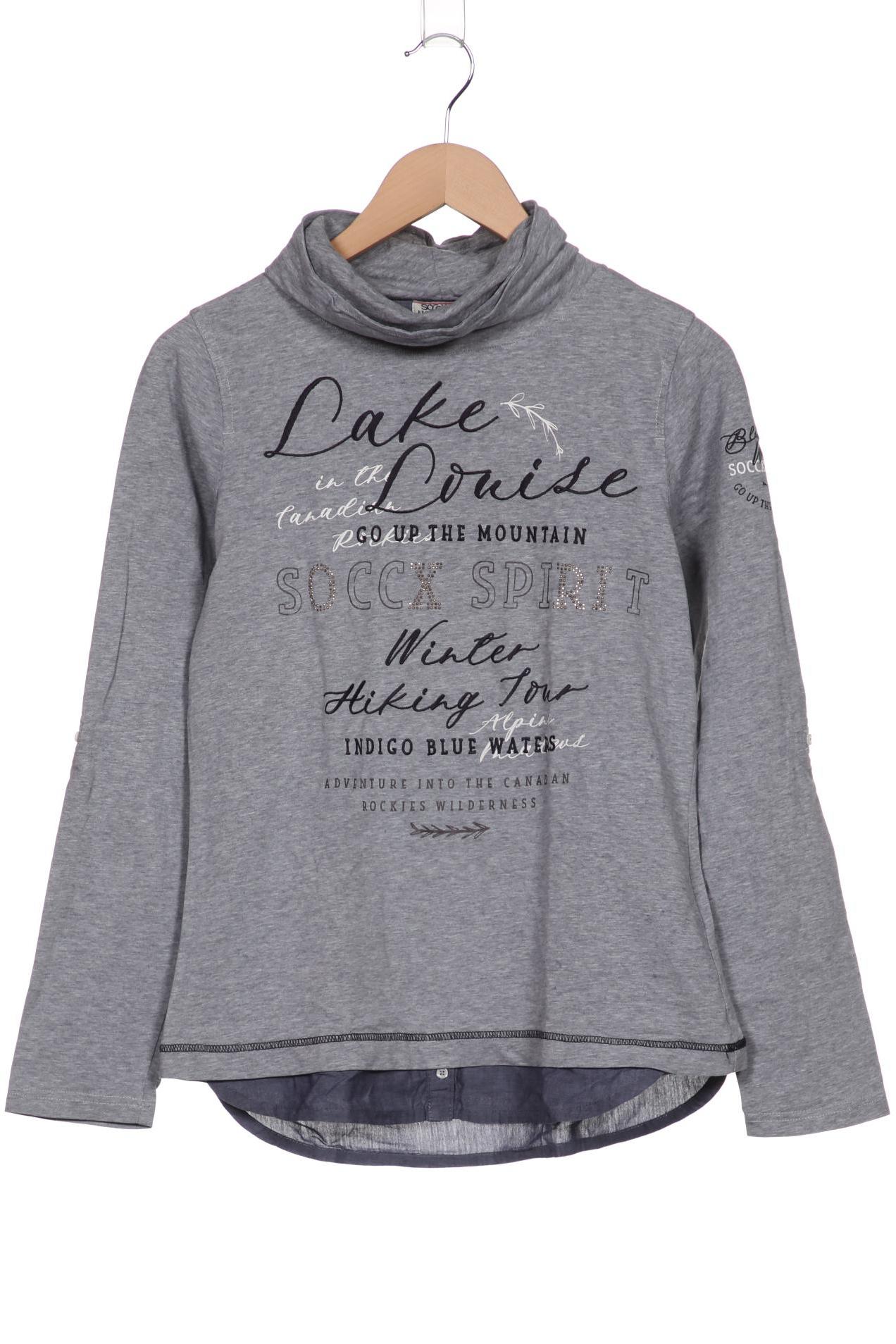 

SOCCX Damen Langarmshirt, grau