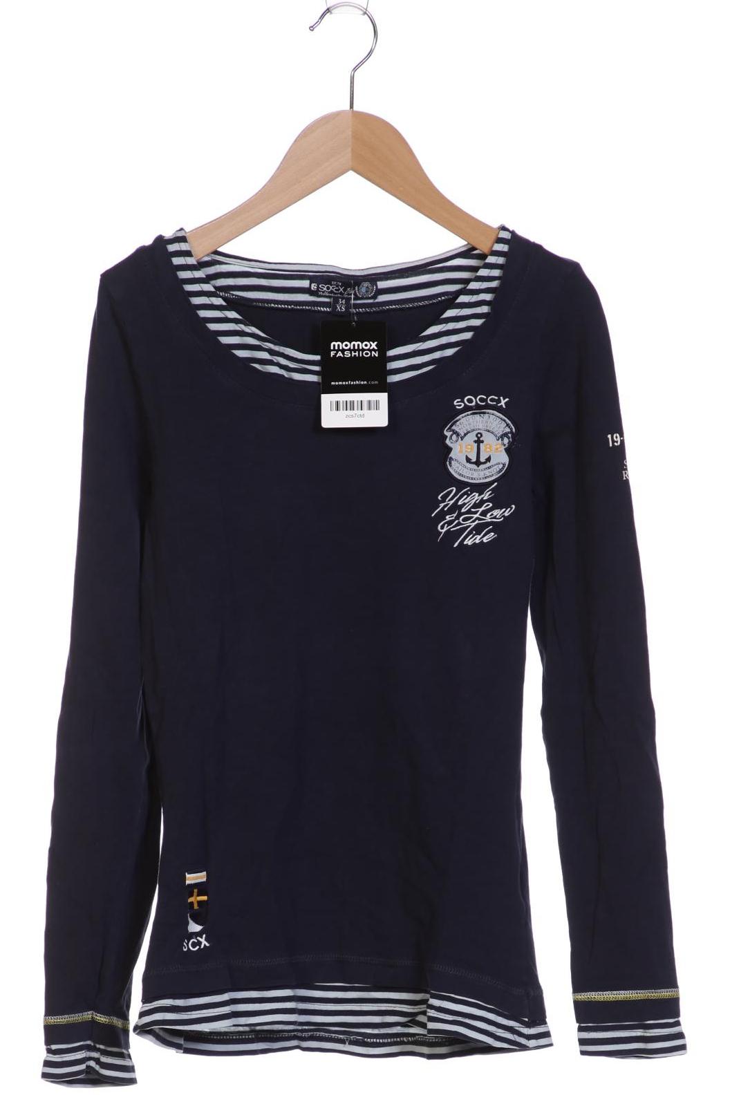 

Soccx Damen Langarmshirt, marineblau, Gr. 34