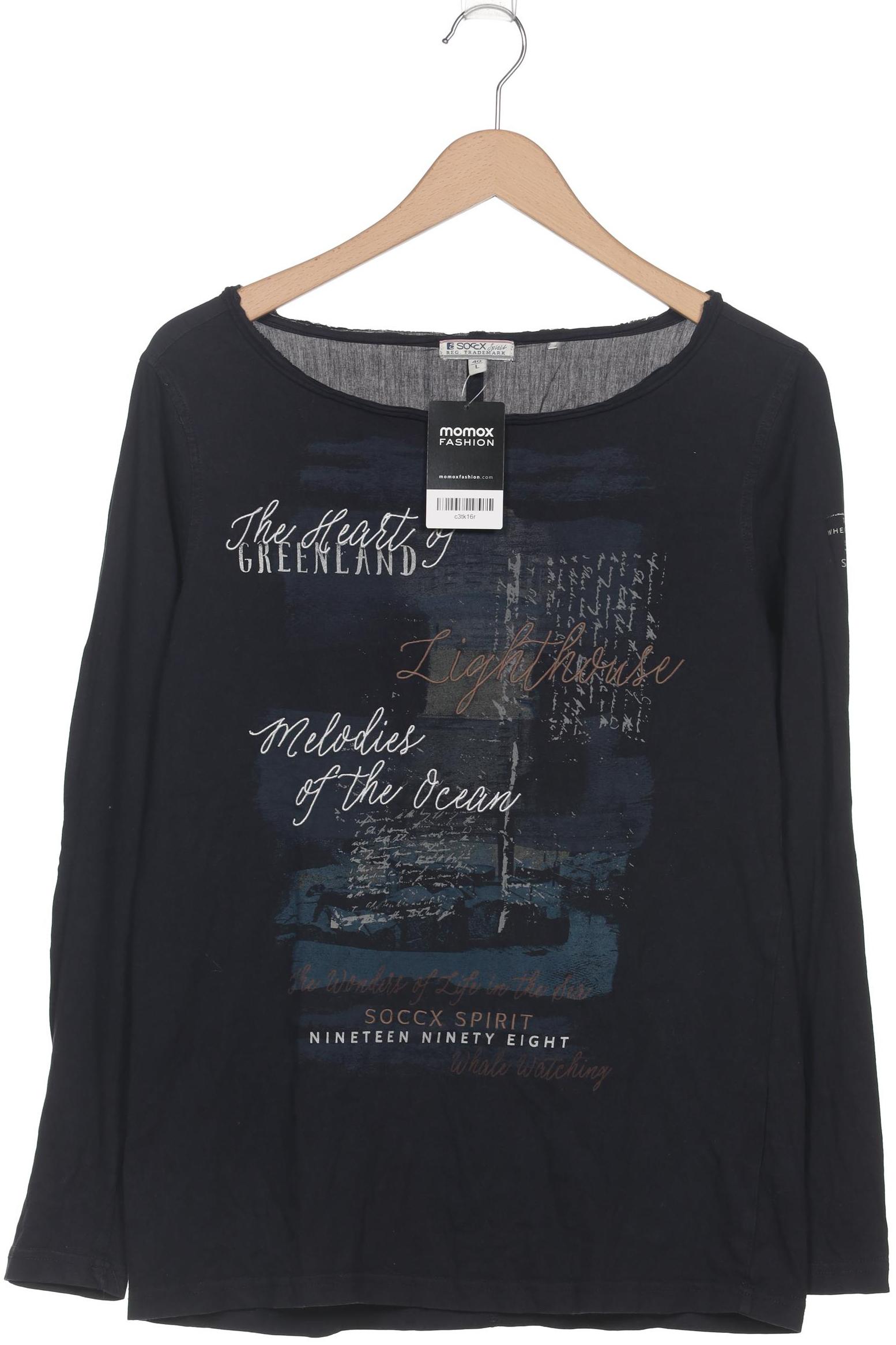

Soccx Damen Langarmshirt, marineblau, Gr. 40