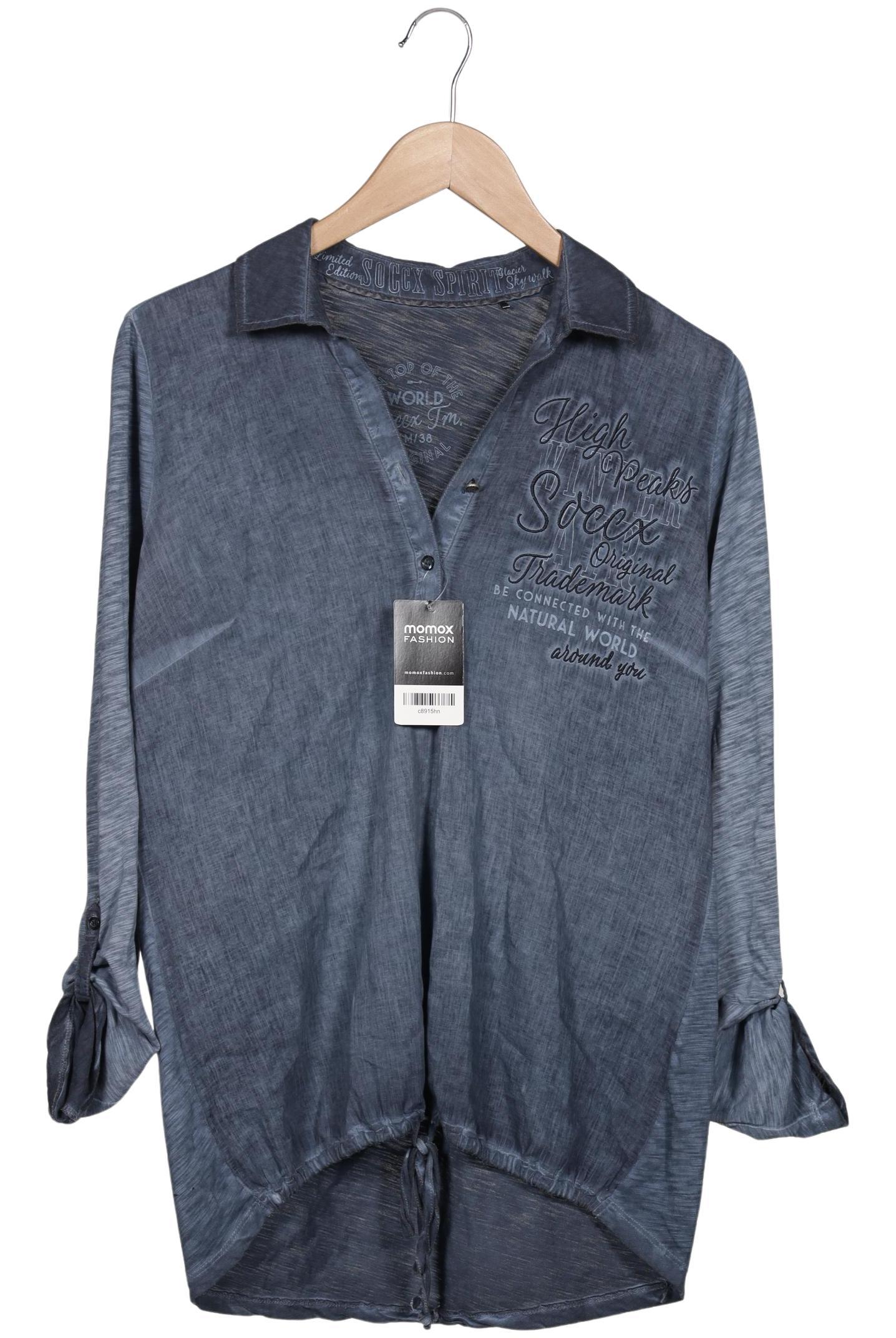 

Soccx Damen Langarmshirt, blau, Gr. 38