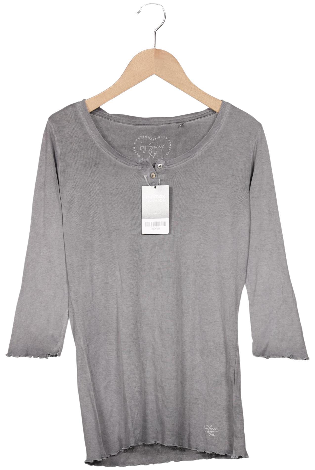 

Soccx Damen Langarmshirt, grau, Gr. 36
