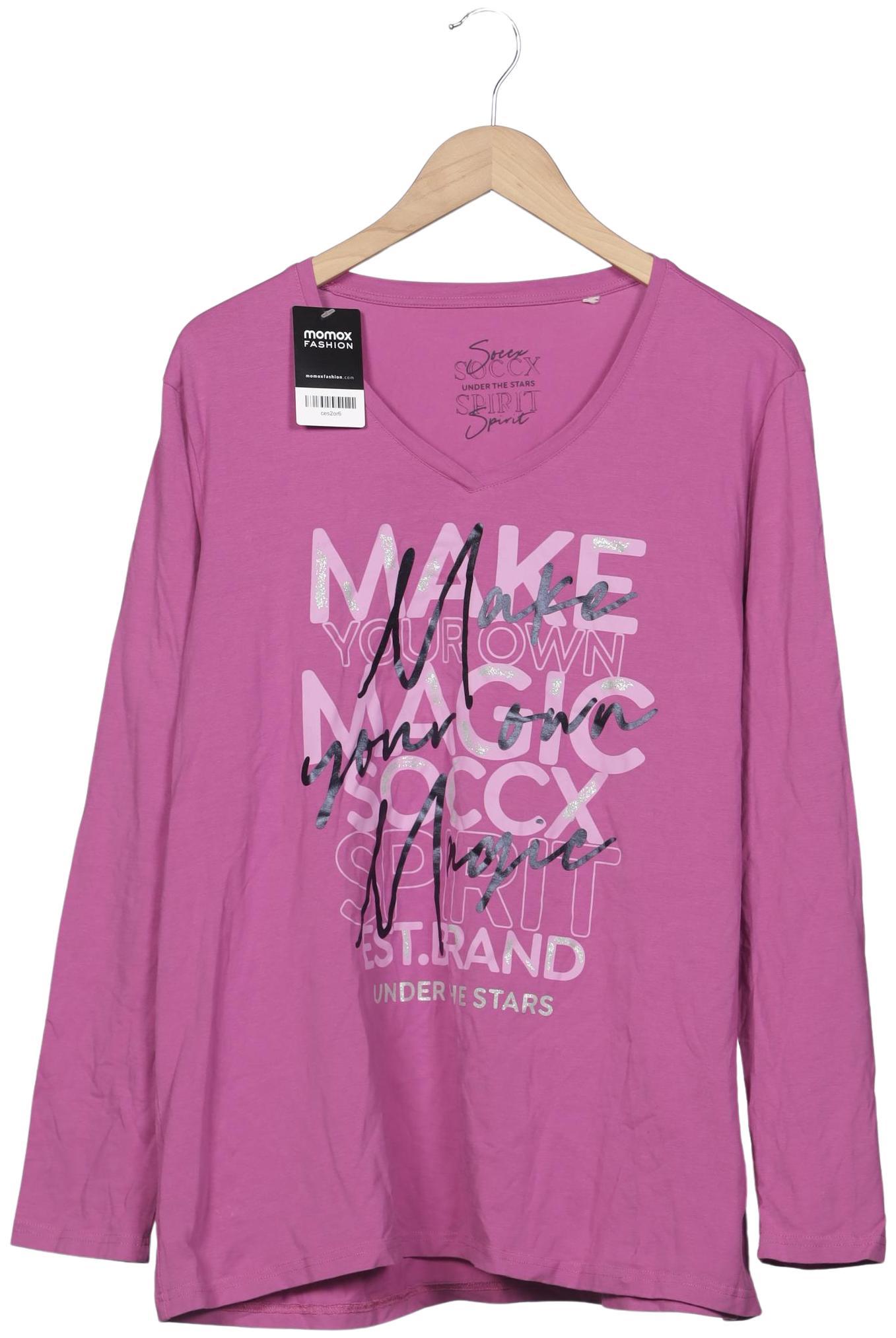 

Soccx Damen Langarmshirt, flieder, Gr. 52