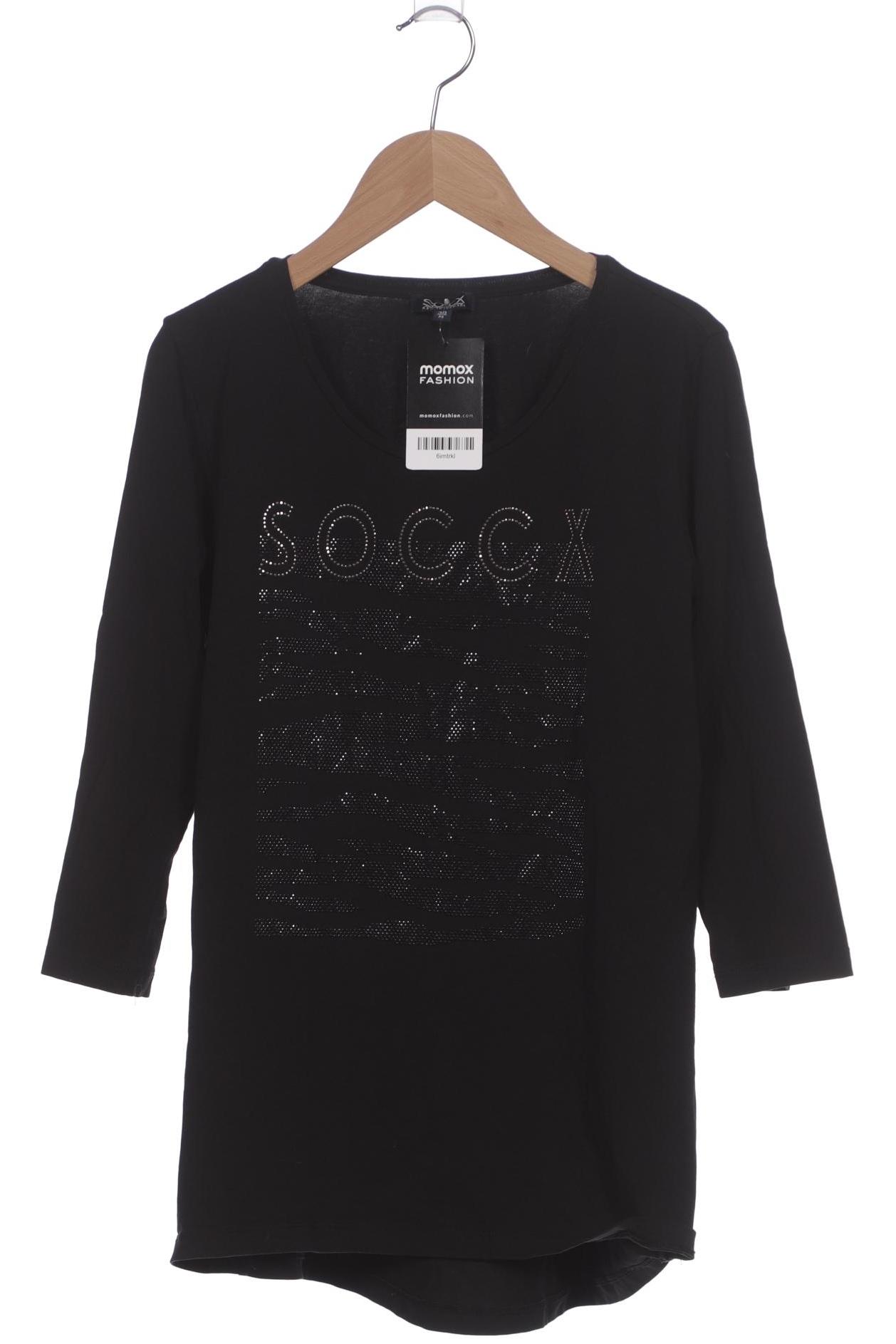 

Soccx Damen Langarmshirt, schwarz, Gr. 38