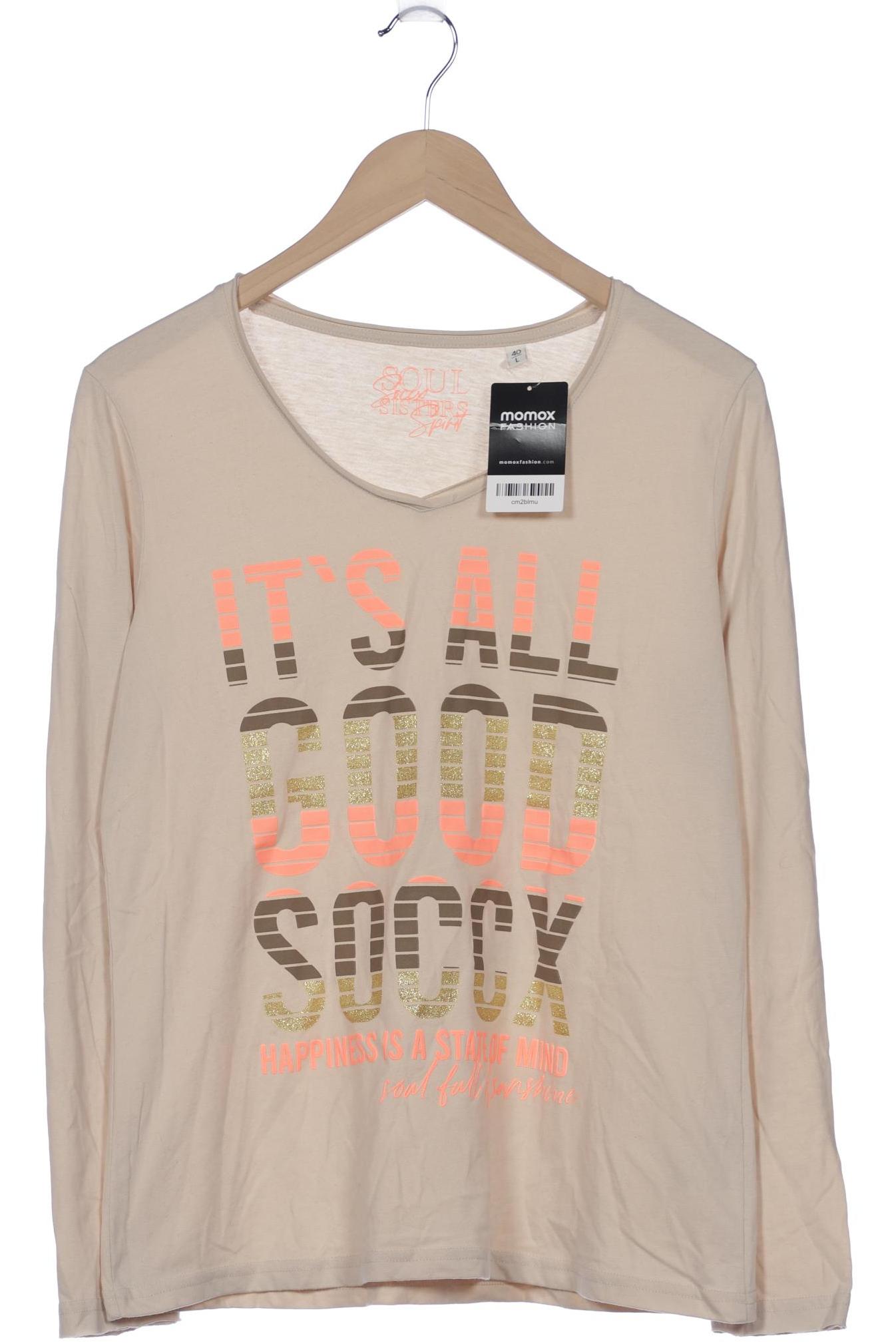 

SOCCX Damen Langarmshirt, beige