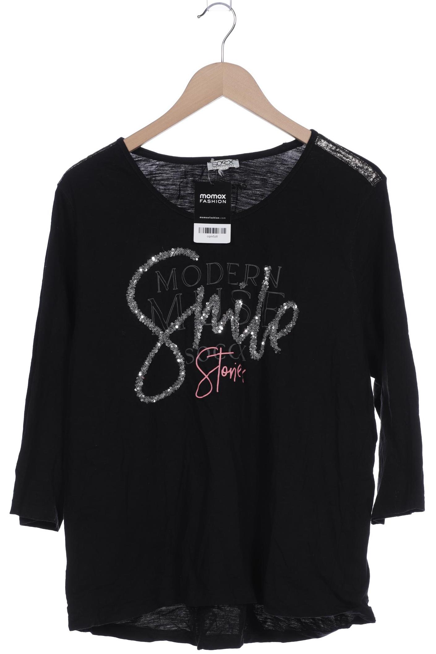 

Soccx Damen Langarmshirt, schwarz, Gr. 44