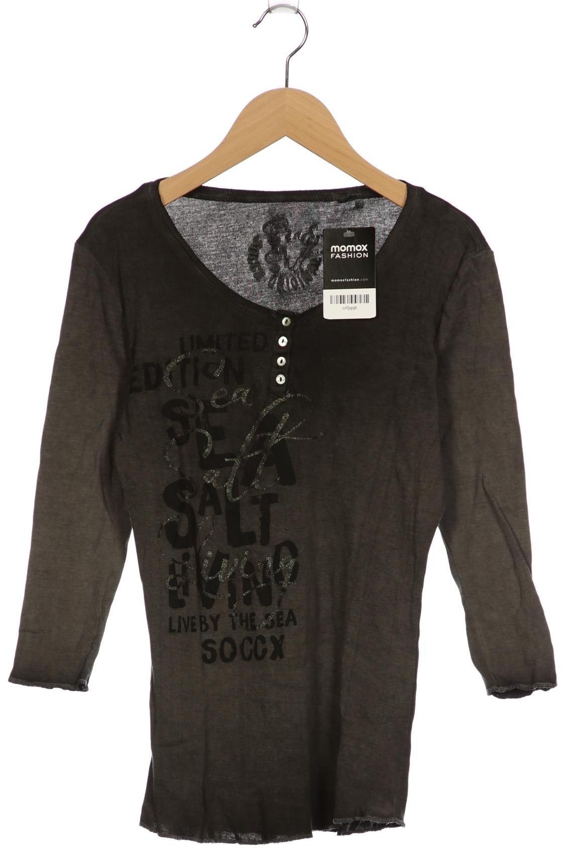 

Soccx Damen Langarmshirt, grau, Gr. 36