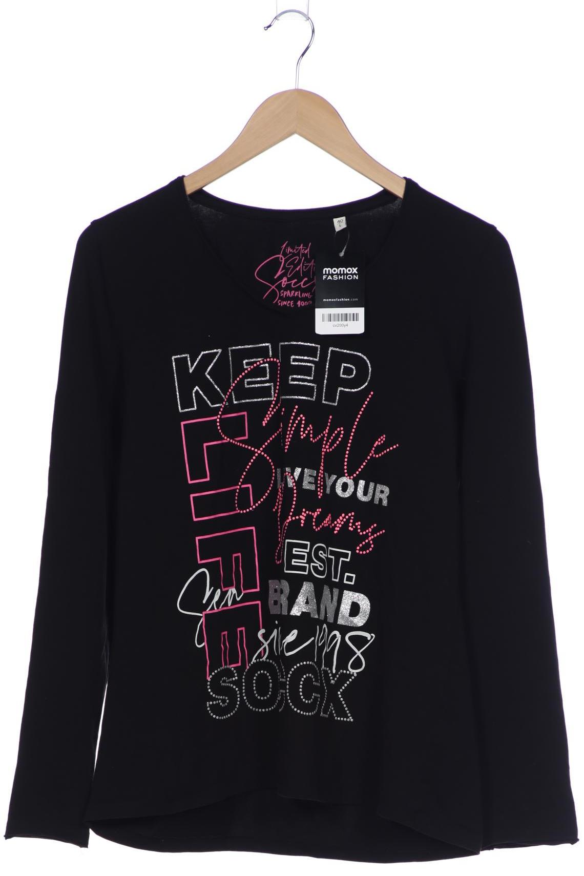 

Soccx Damen Langarmshirt, schwarz, Gr. 40