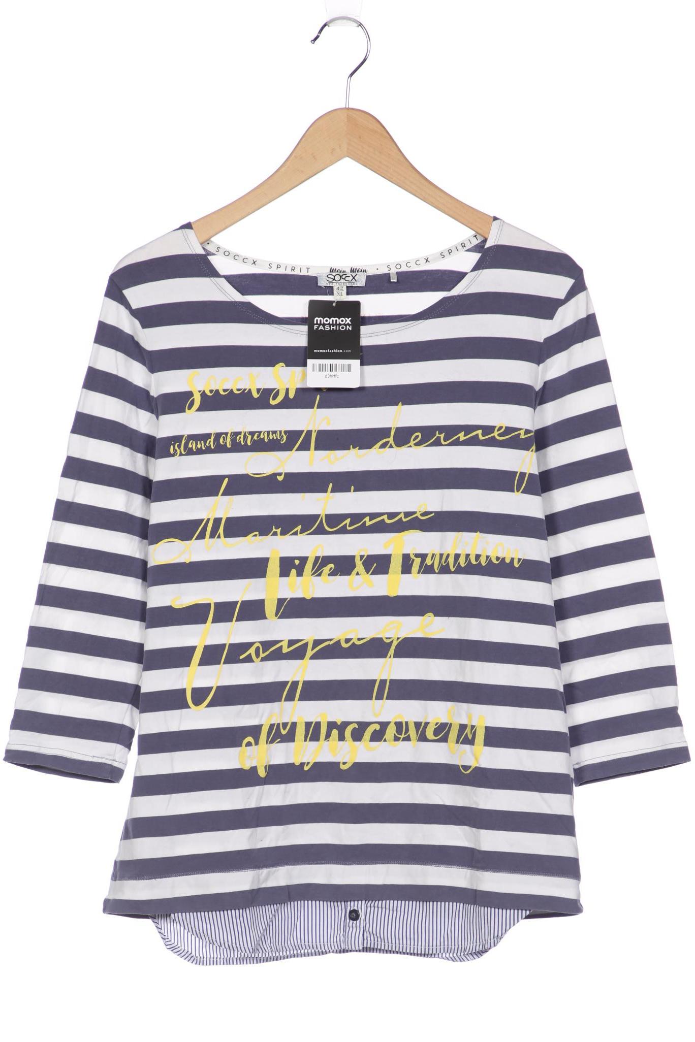 

Soccx Damen Langarmshirt, blau, Gr. 42