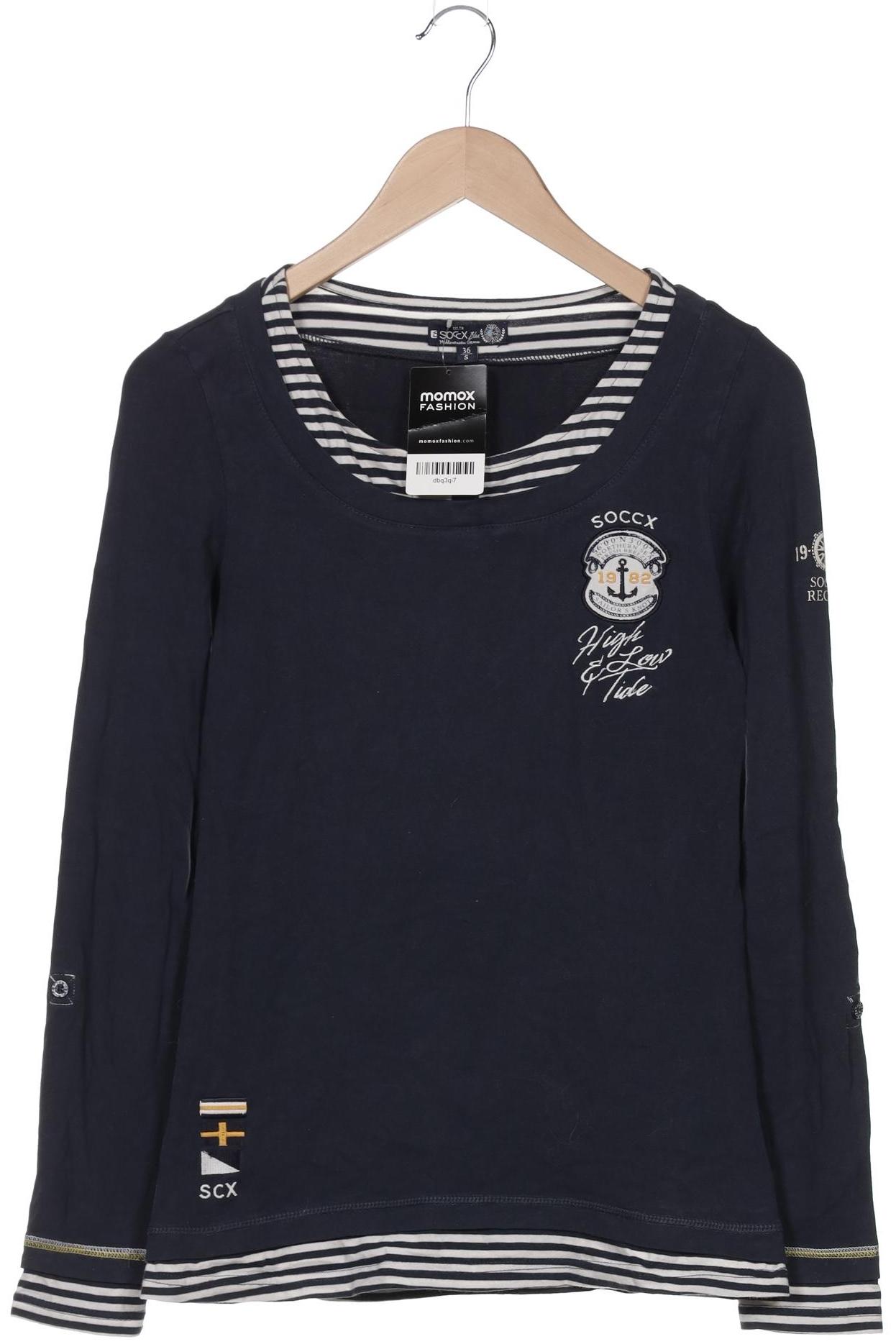 

Soccx Damen Langarmshirt, marineblau, Gr. 36