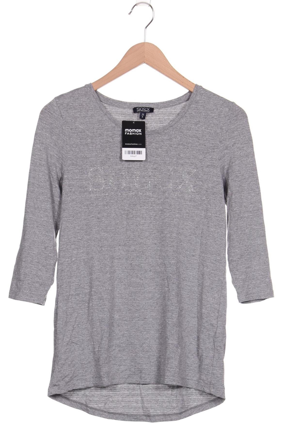

Soccx Damen Langarmshirt, grau, Gr. 36