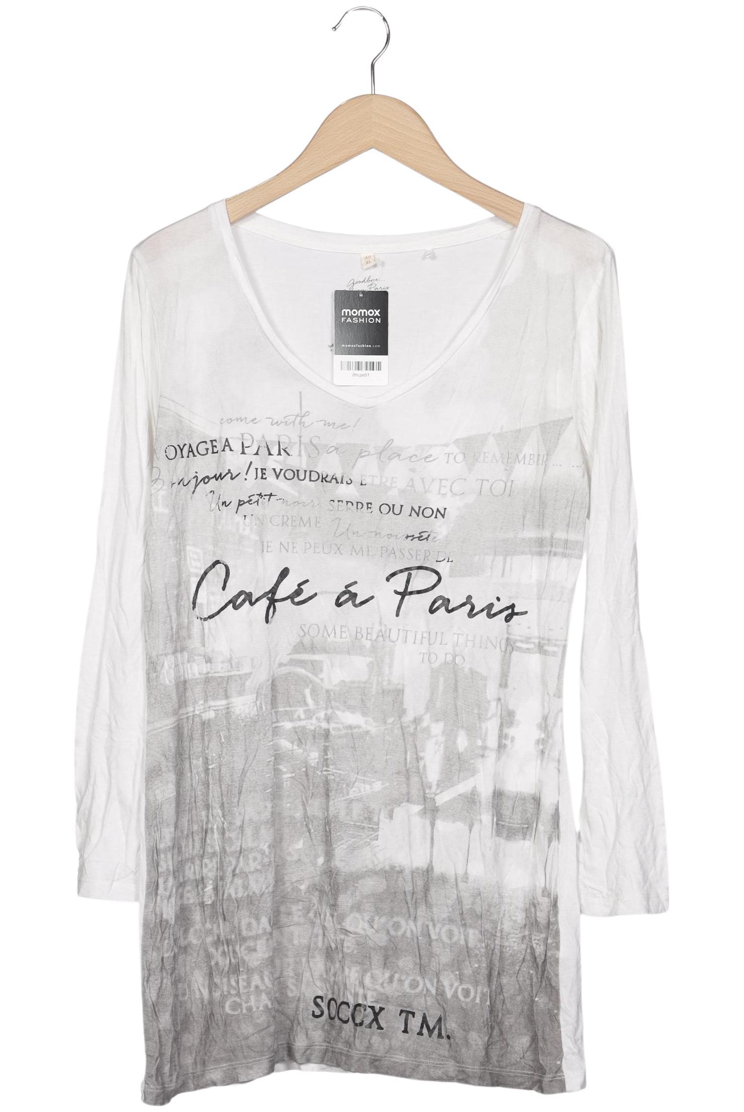 

Soccx Damen Langarmshirt, weiß, Gr. 42